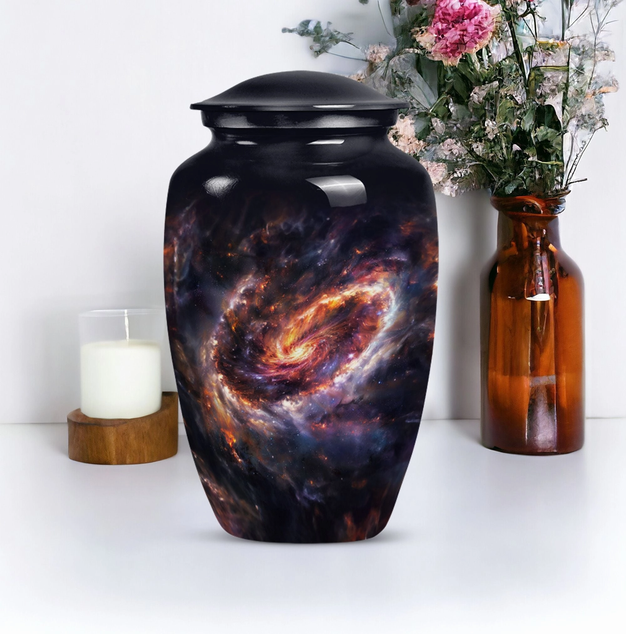 Glaaxy Memorial : Adult Female Purple Meadow Memorial Urn