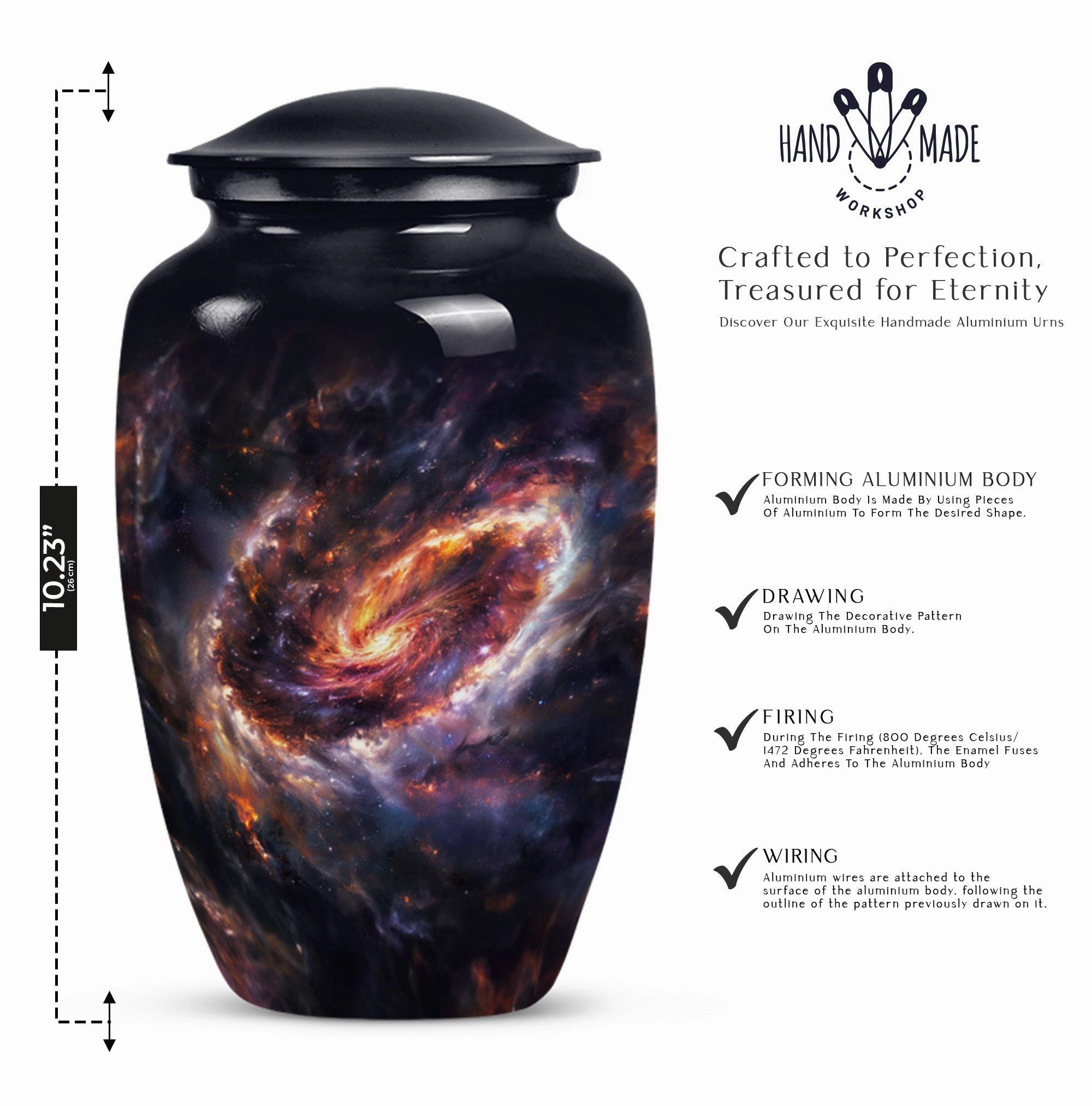 Glaaxy Memorial : Adult Female Purple Meadow Memorial Urn