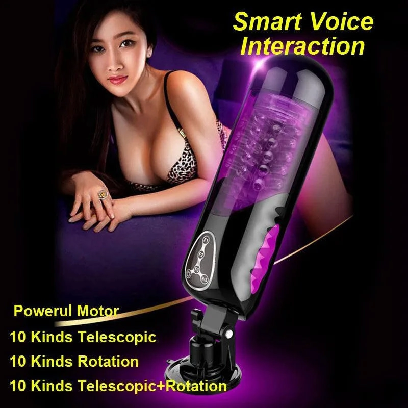 Hands free Telescopic Male Masturbator Toy