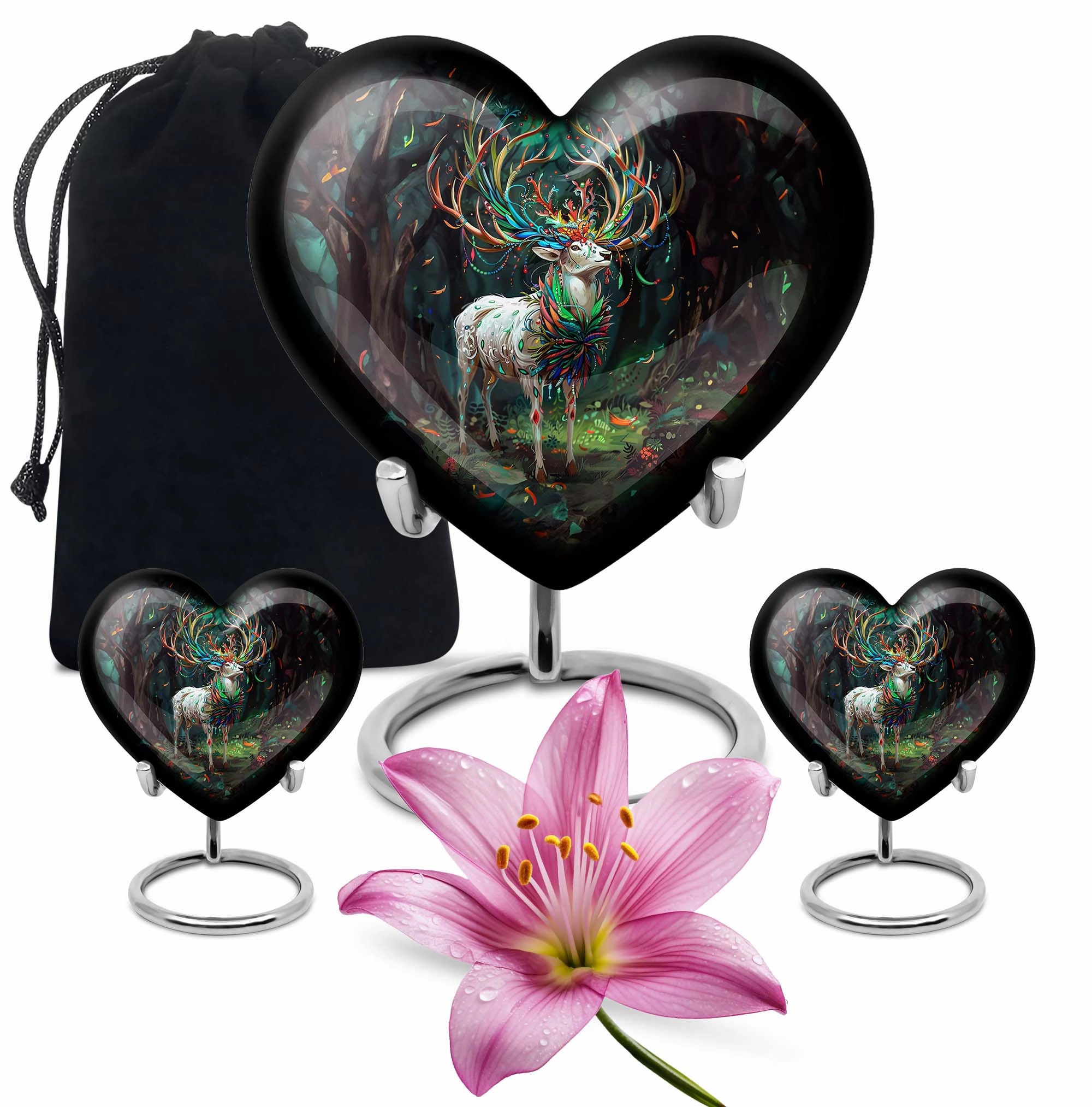 Heartfelt Deer Urn - Cremation Memorial for Adult Women