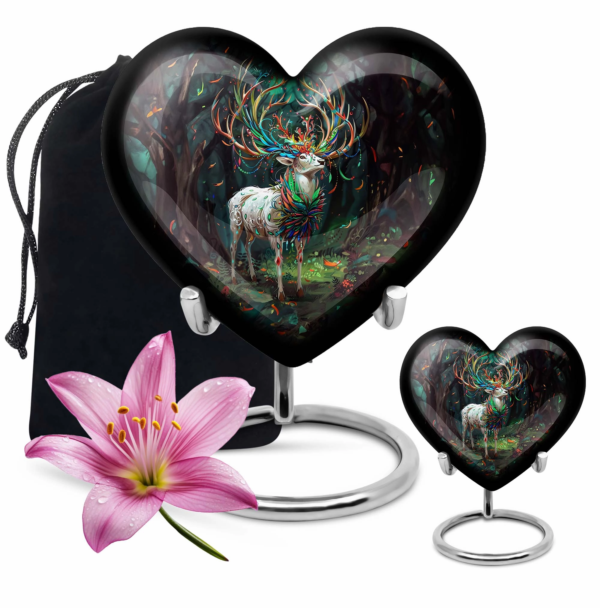 Heartfelt Deer Urn - Cremation Memorial for Adult Women