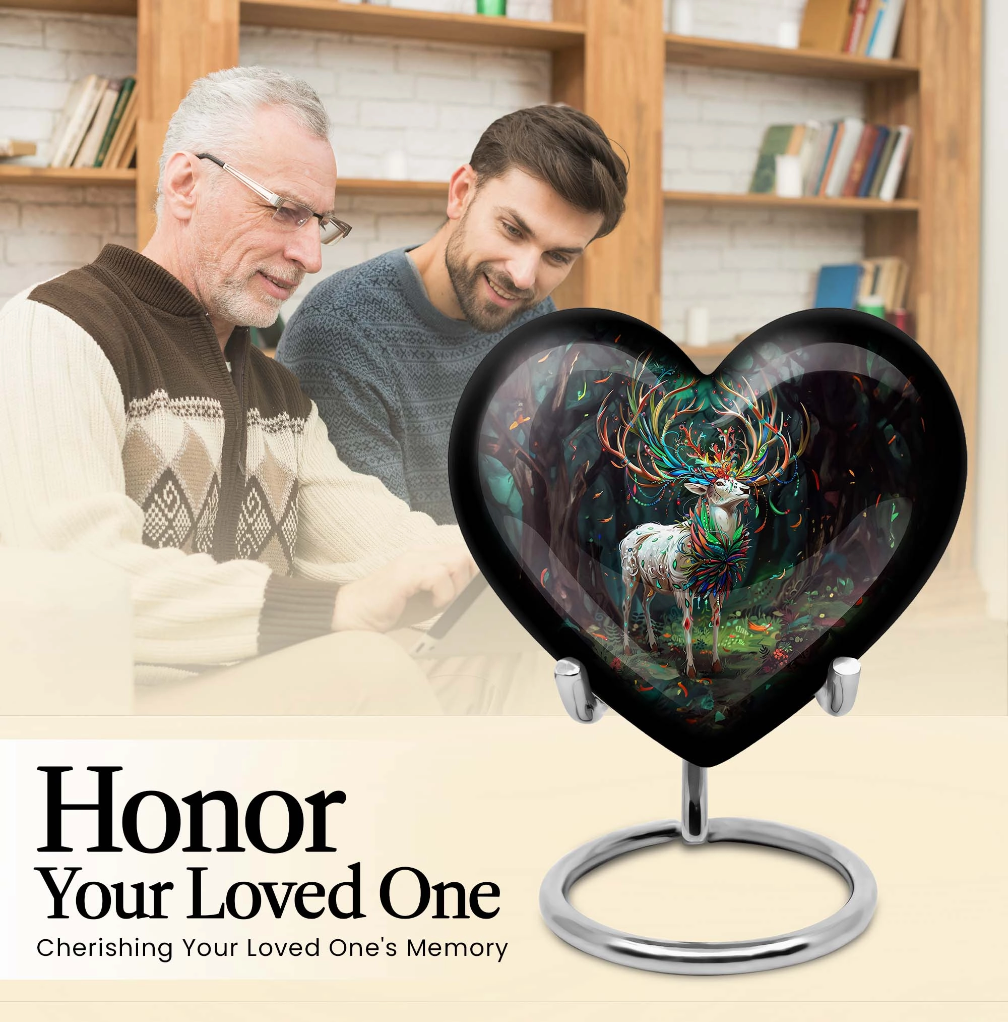 Heartfelt Deer Urn - Cremation Memorial for Adult Women