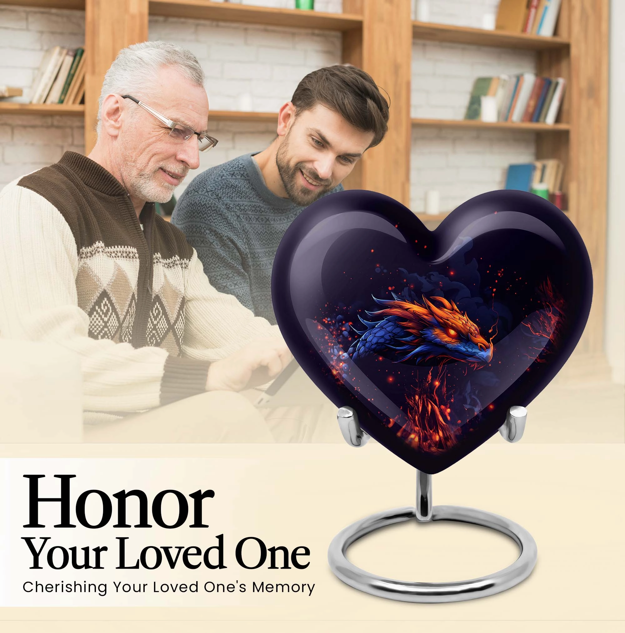 Heartfelt Embrace: Adult Dragon Urn for Cremation Ashes