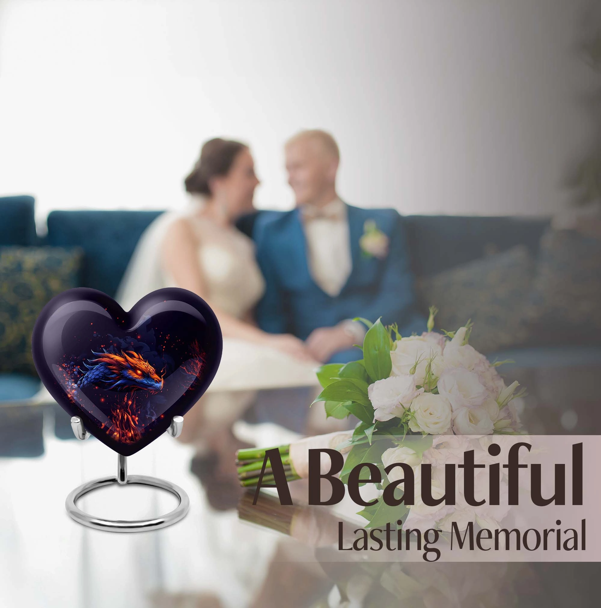 Heartfelt Embrace: Adult Dragon Urn for Cremation Ashes