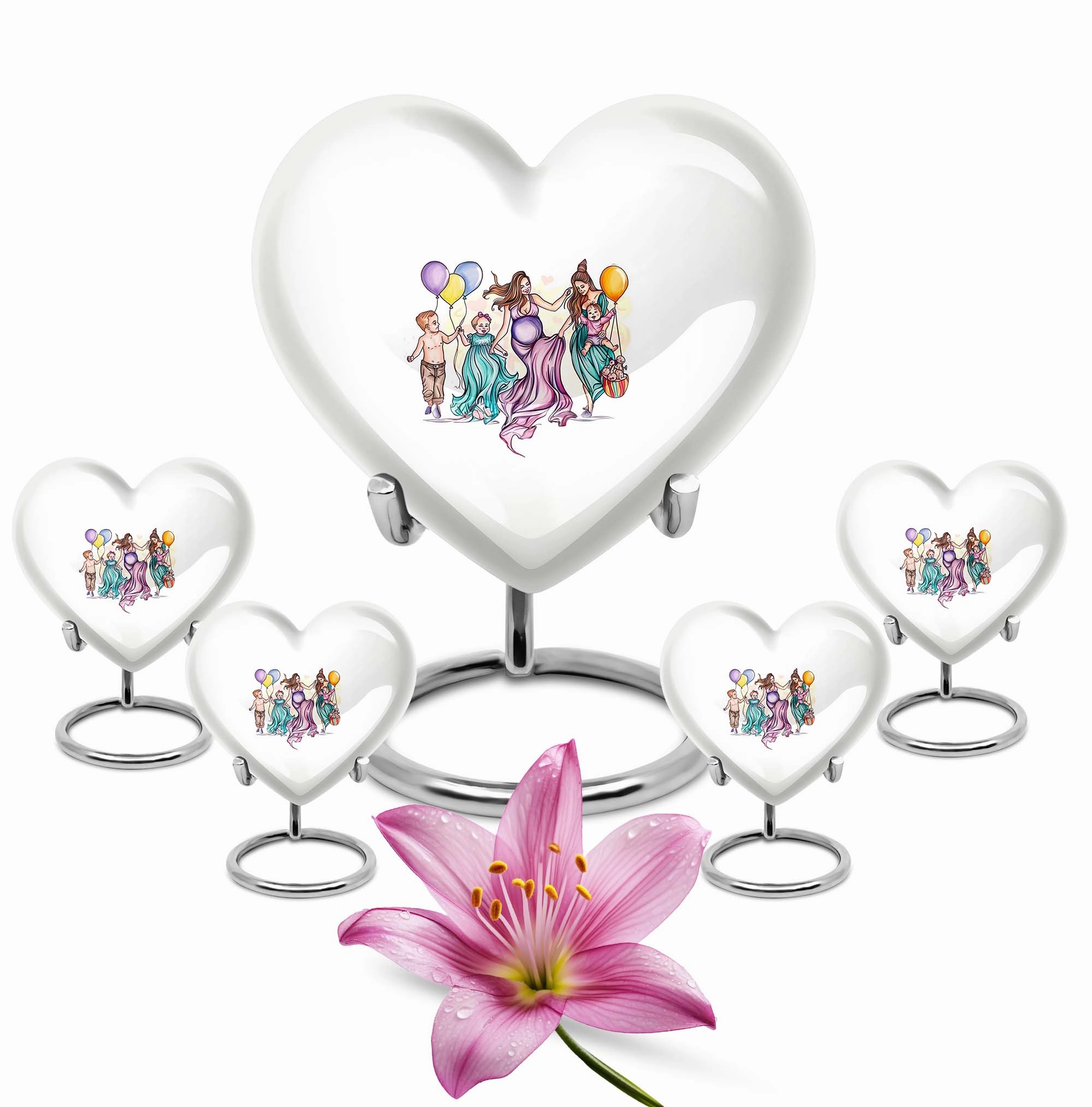 Heartful Remembrance - Mother Urn and Adult Cremation Container