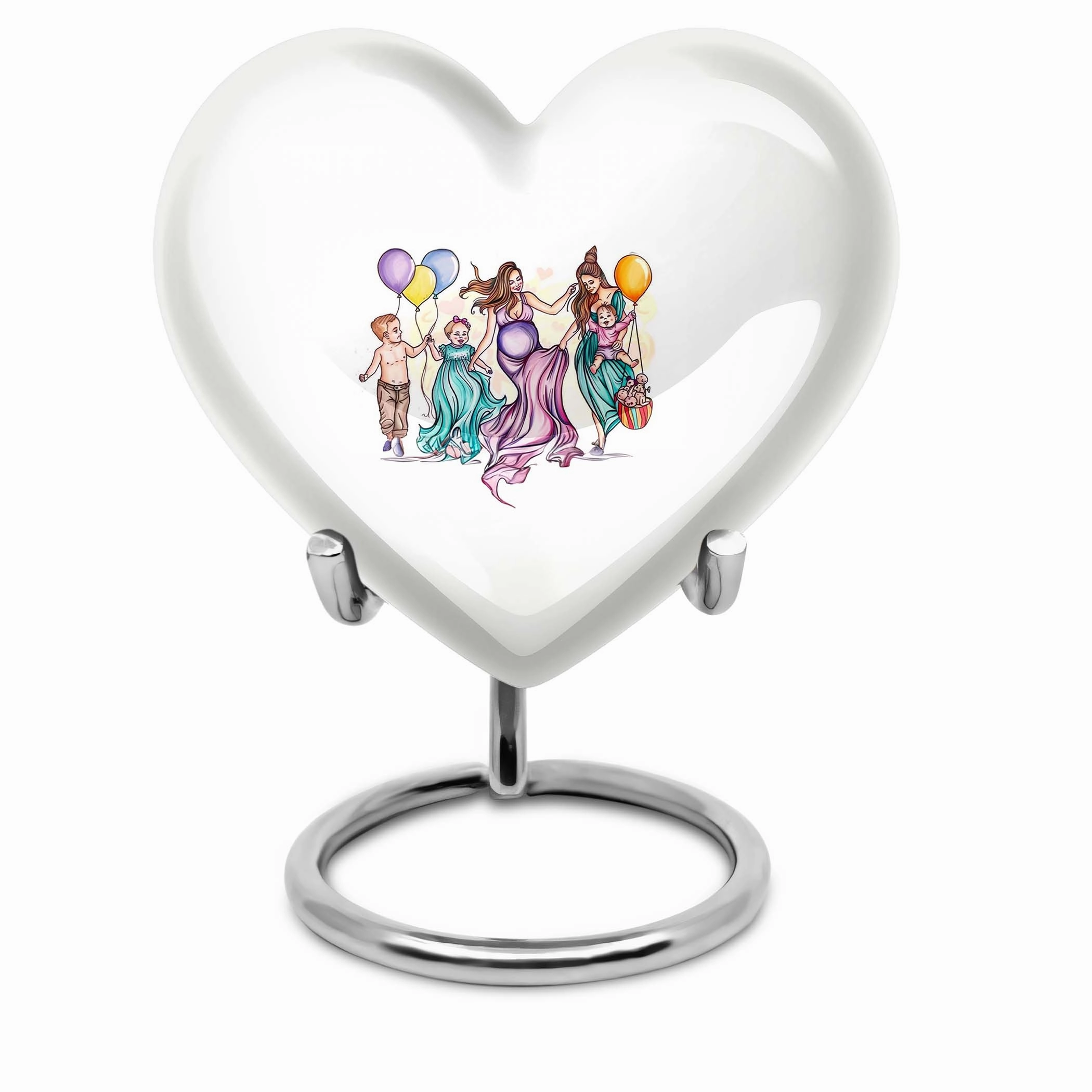 Heartful Remembrance - Mother Urn and Adult Cremation Container