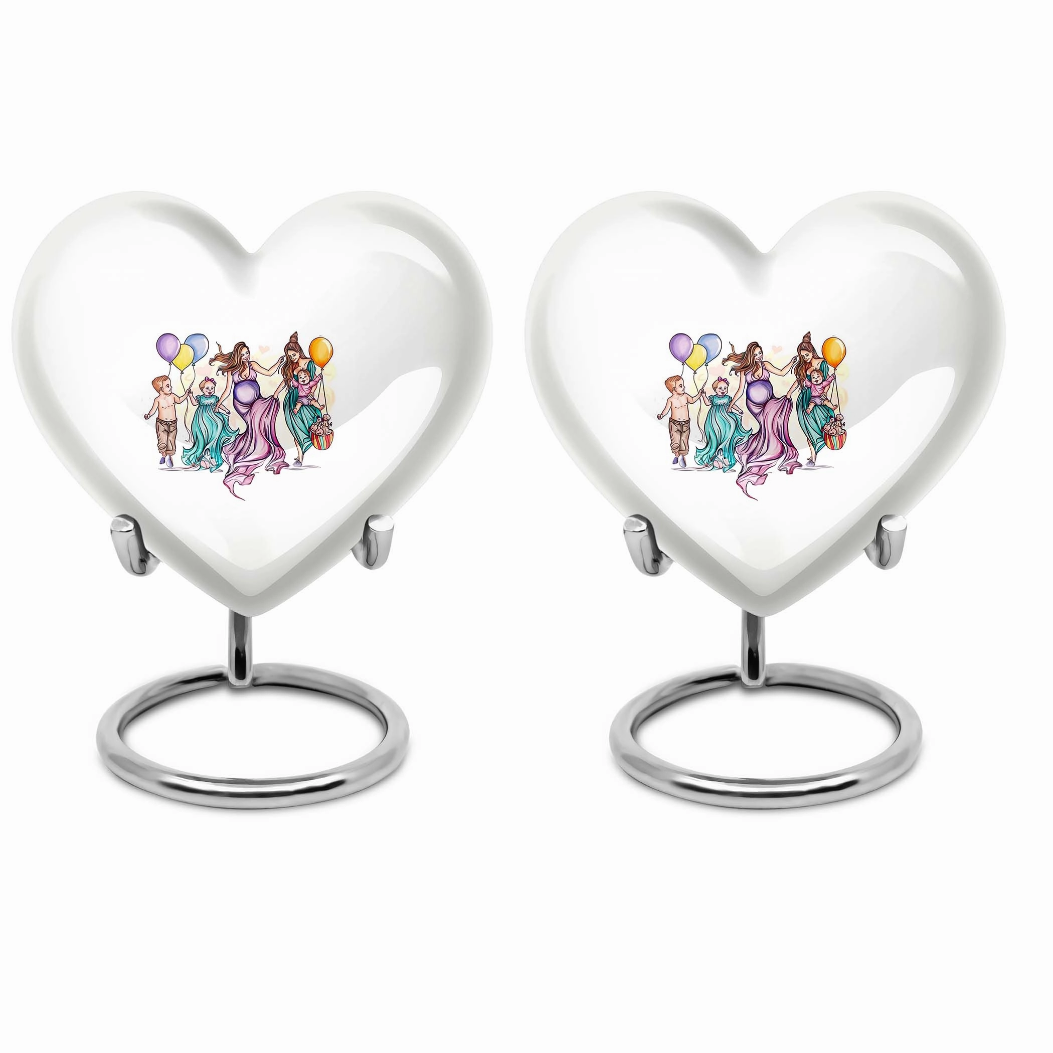 Heartful Remembrance - Mother Urn and Adult Cremation Container
