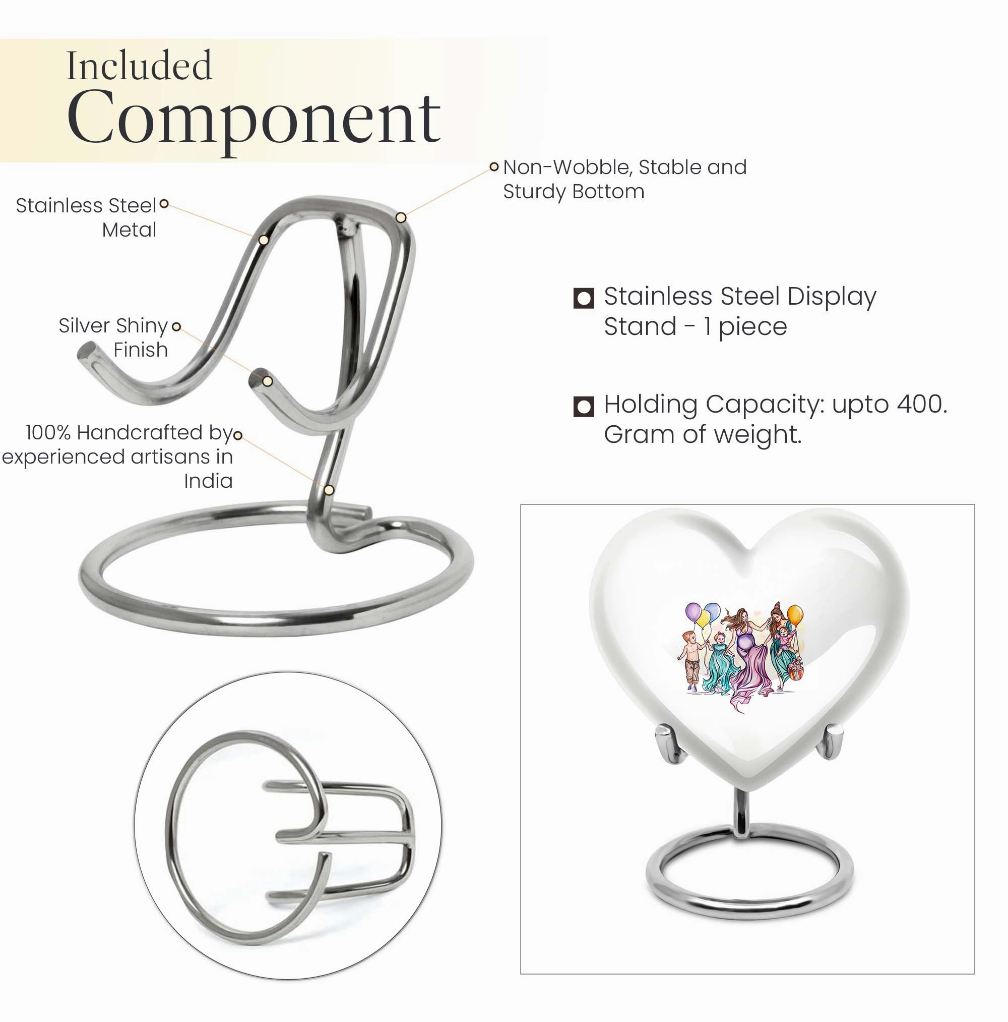 Heartful Remembrance - Mother Urn and Adult Cremation Container
