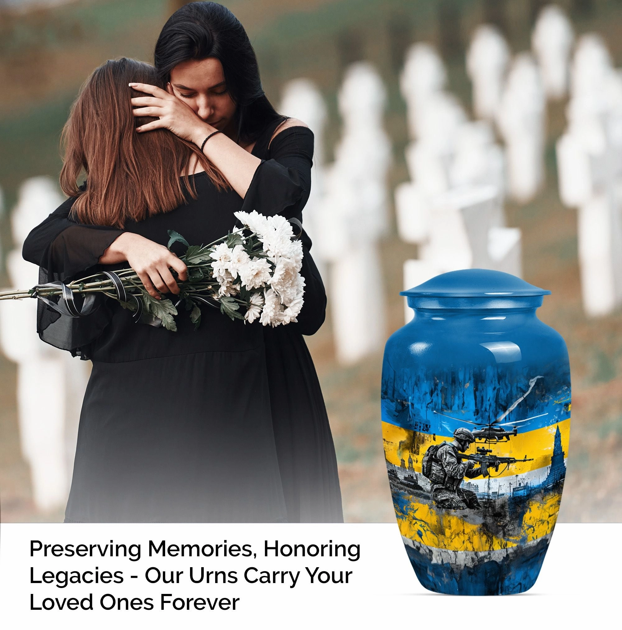 Honoring Passage: Elegant Military Urn and Cremation Solution