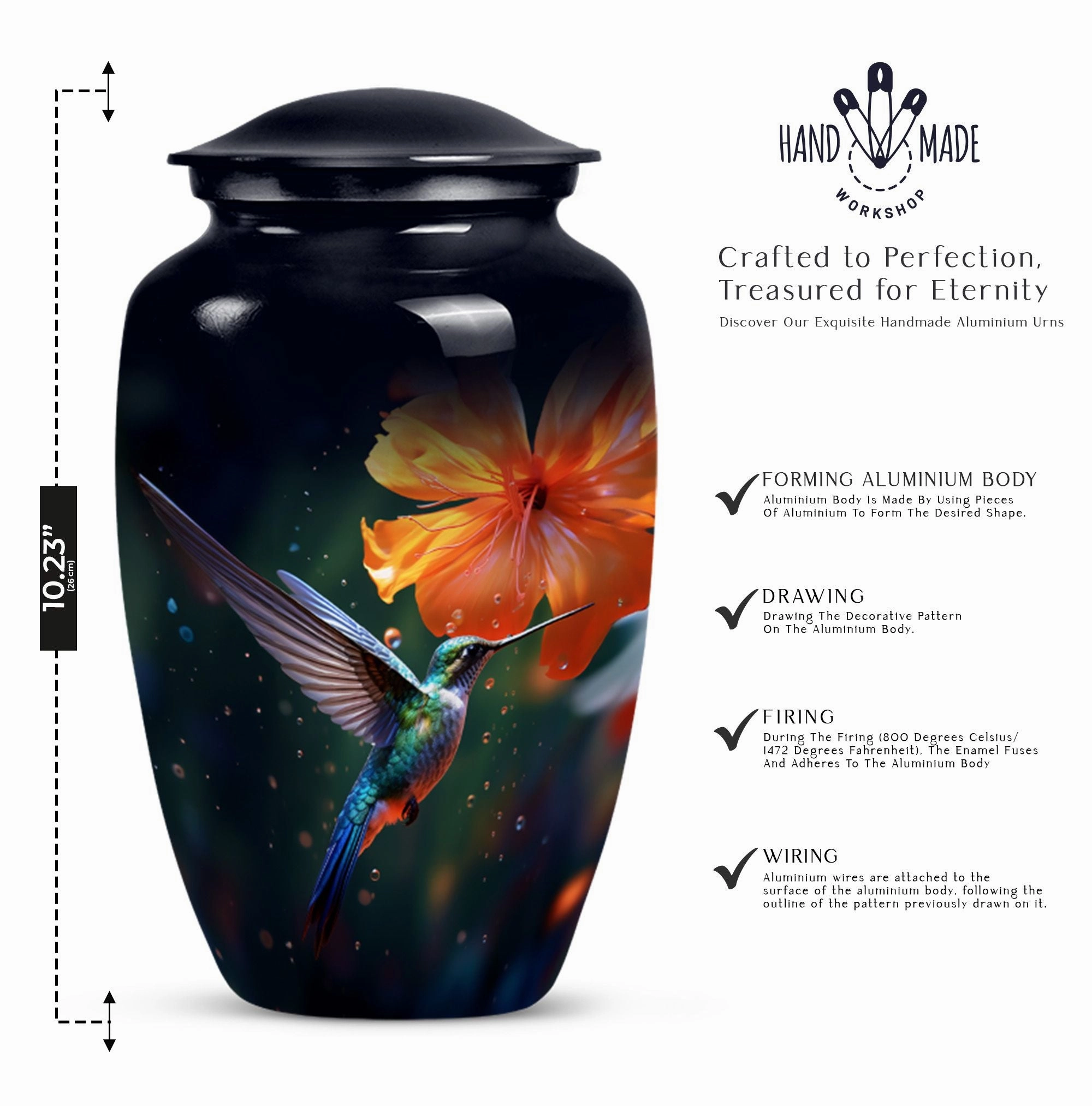 Humming Birds Urn: Memorial Keepsake for Mother's Ashes