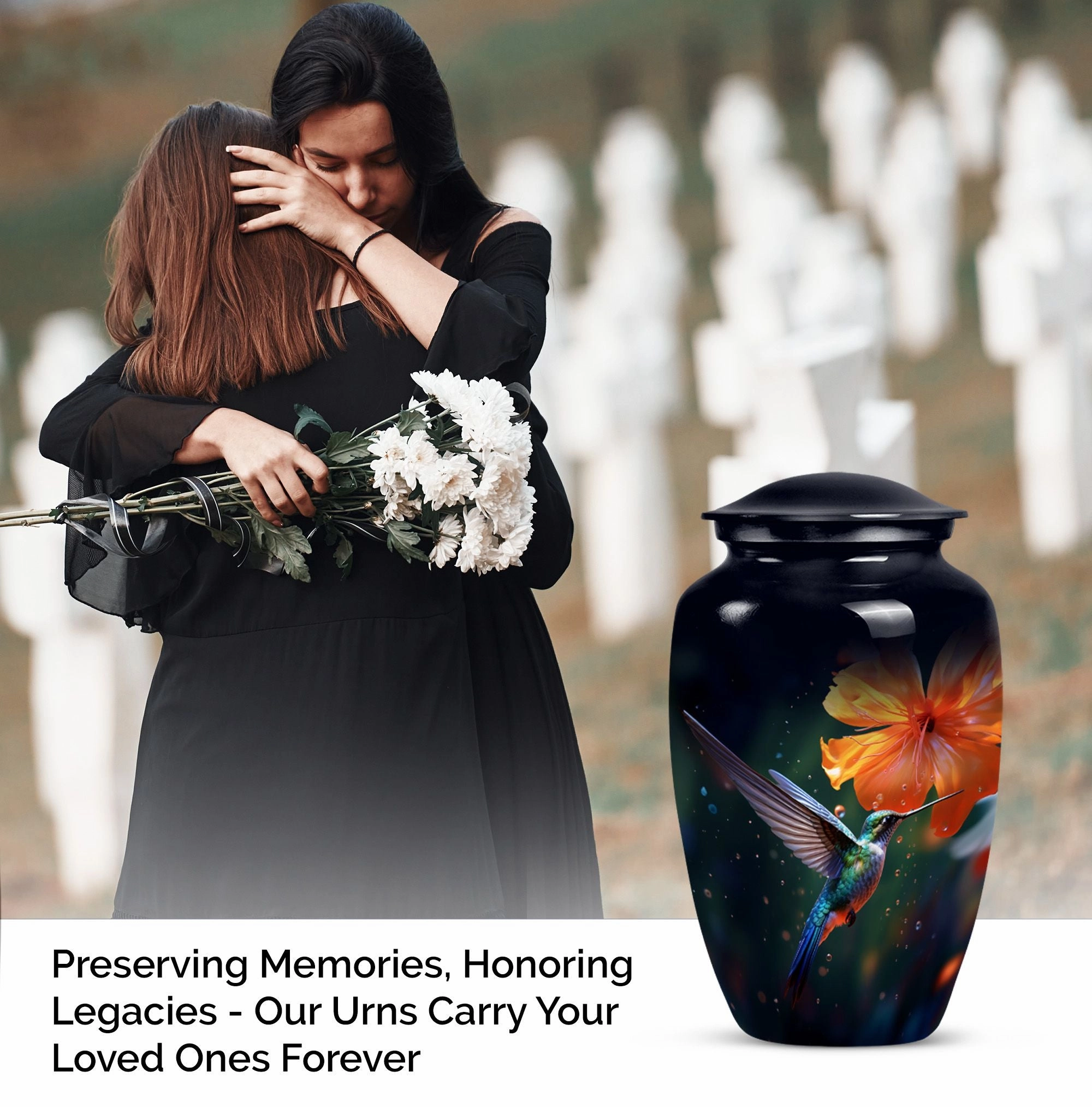 Humming Birds Urn: Memorial Keepsake for Mother's Ashes