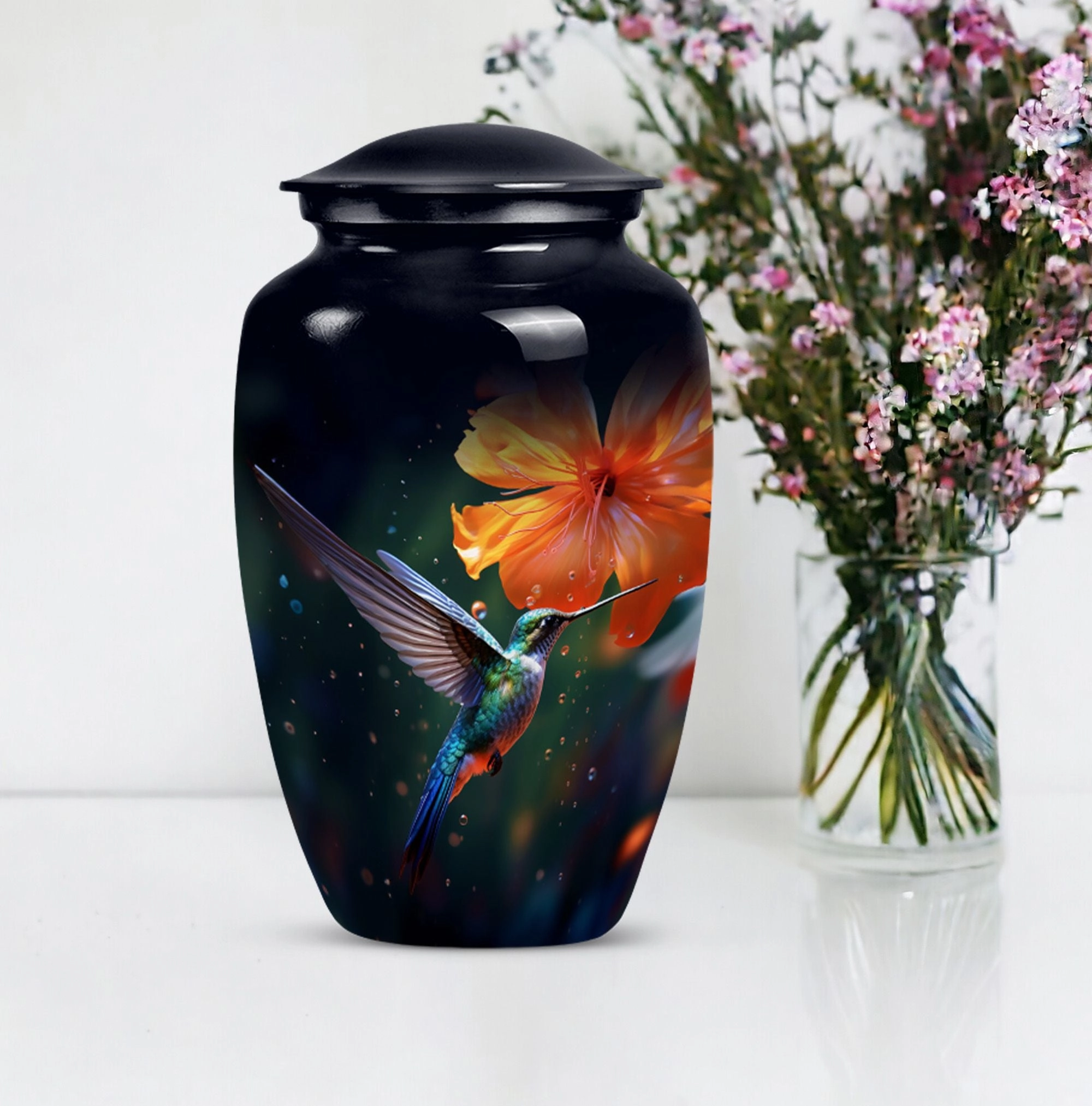 Humming Birds Urn: Memorial Keepsake for Mother's Ashes