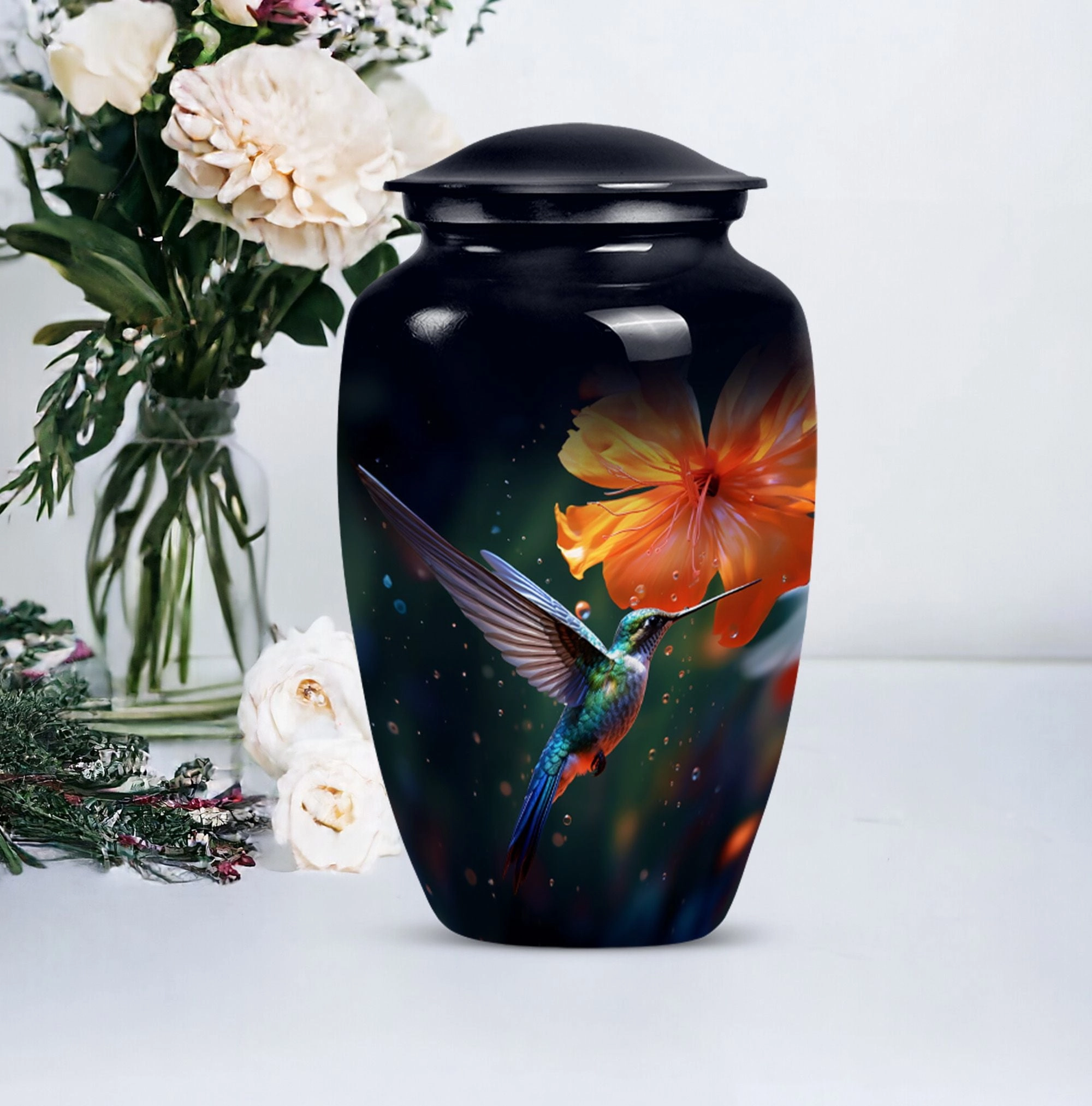 Humming Birds Urn: Memorial Keepsake for Mother's Ashes