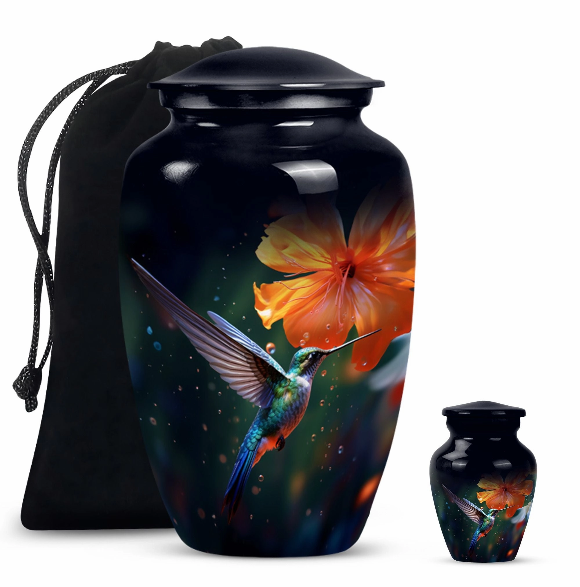 Humming Birds Urn: Memorial Keepsake for Mother's Ashes