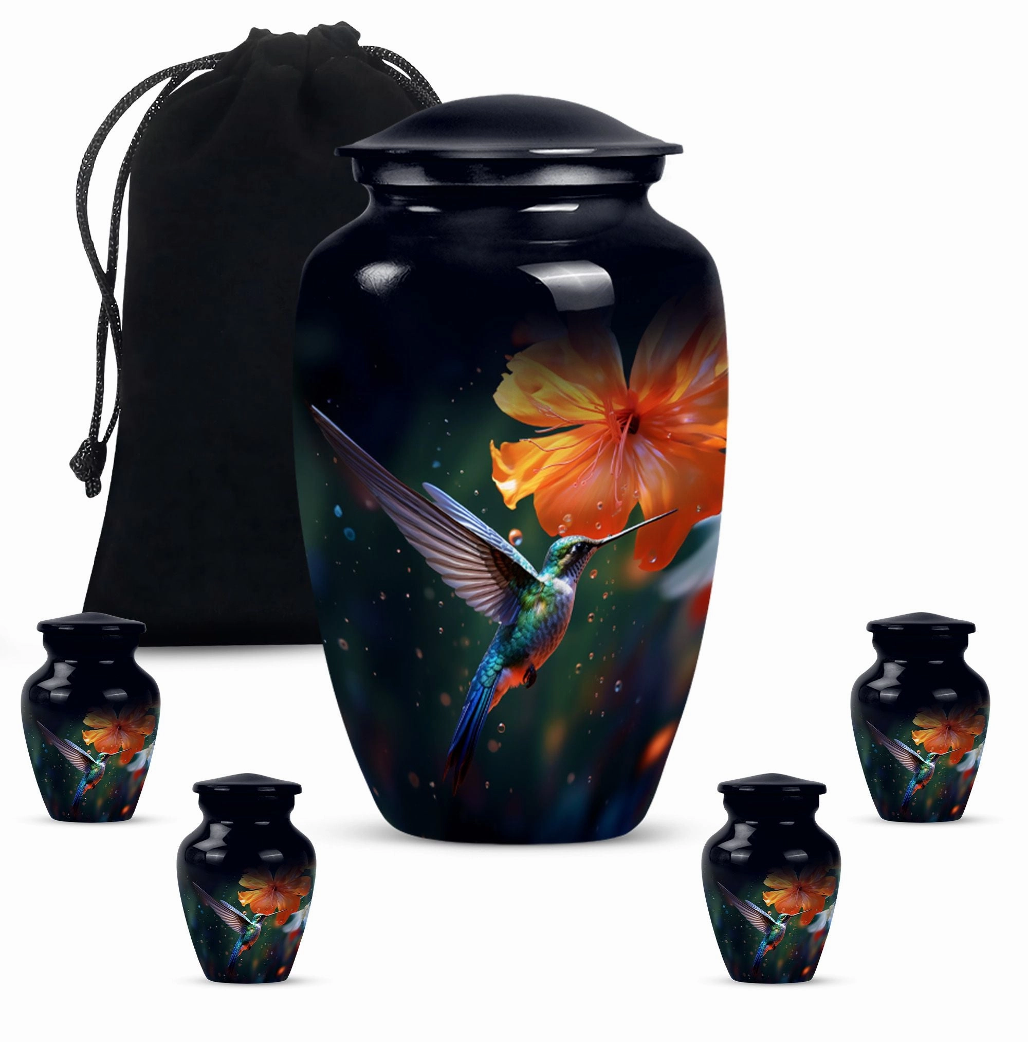 Humming Birds Urn: Memorial Keepsake for Mother's Ashes