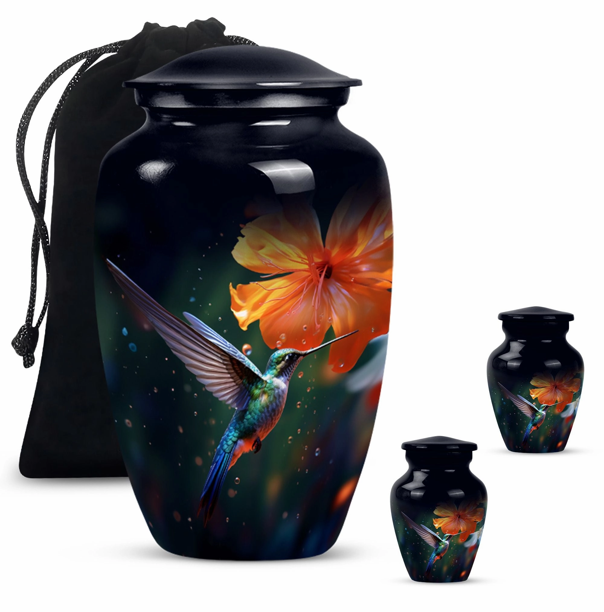 Humming Birds Urn: Memorial Keepsake for Mother's Ashes