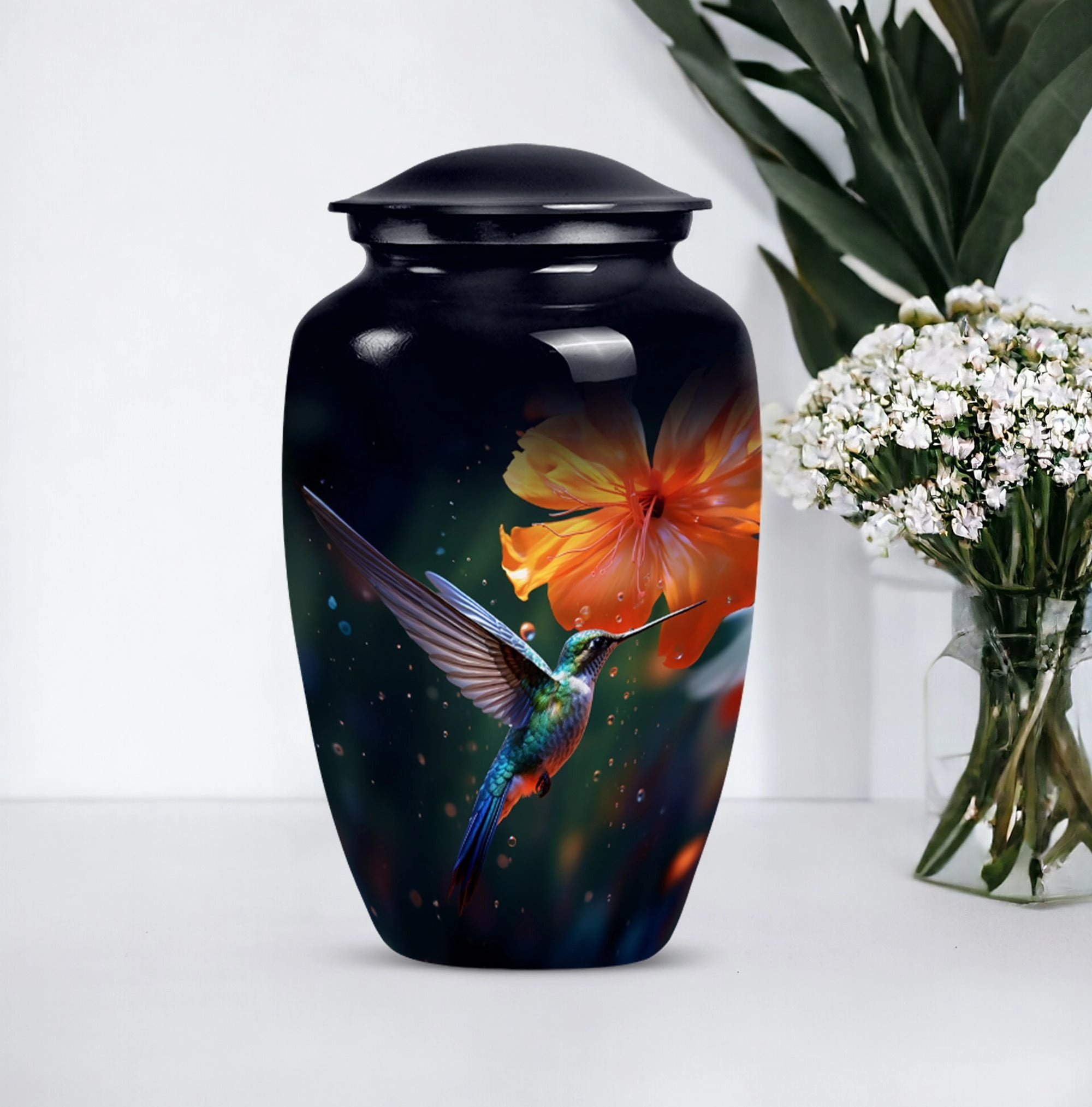 Humming Birds Urn: Memorial Keepsake for Mother's Ashes