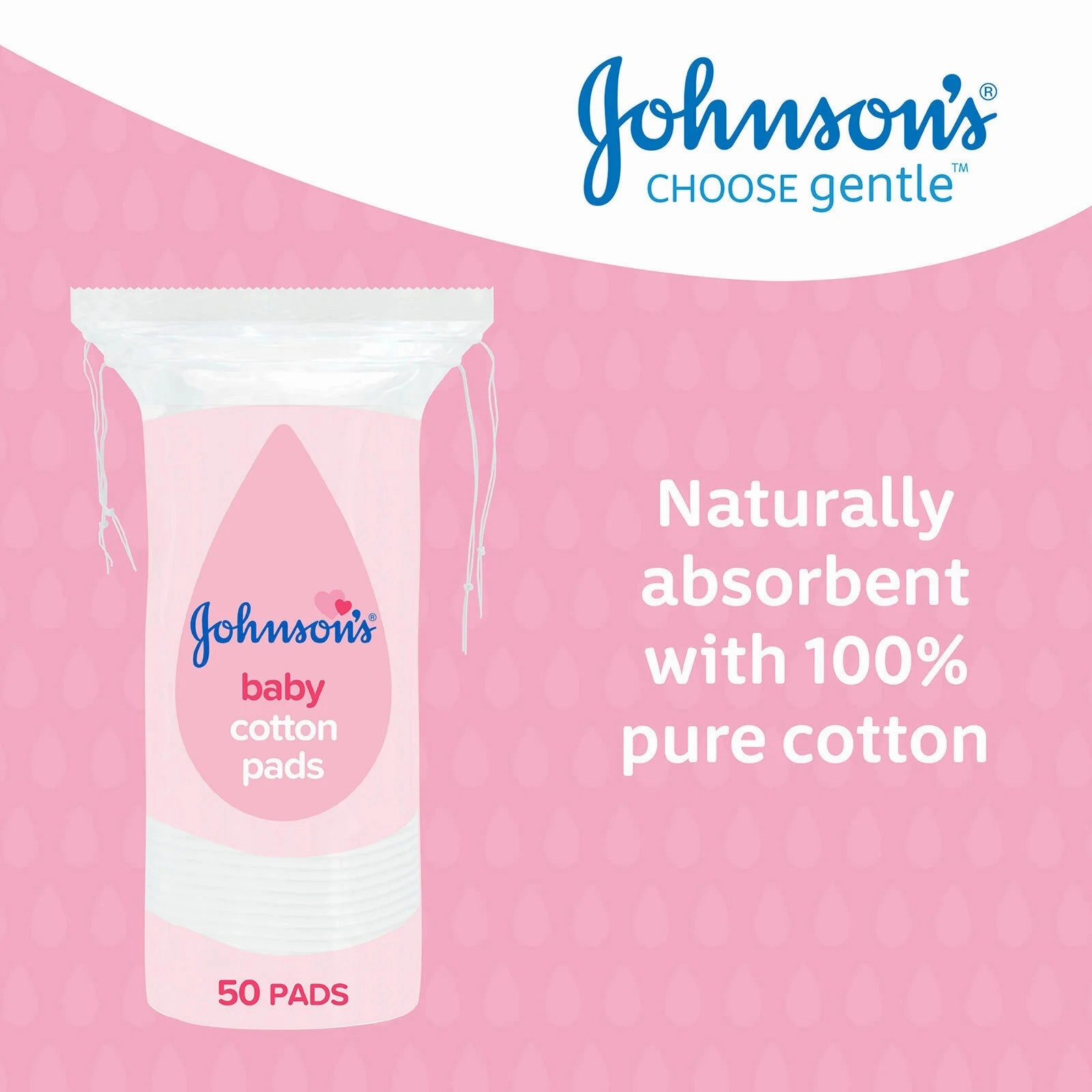 Johnson's Baby Cotton Pads 50 pads