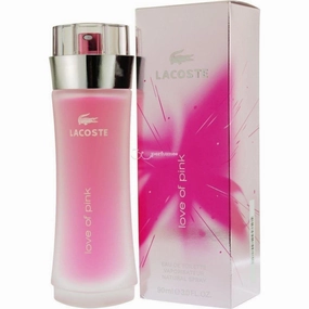 LACOSTE LOVE OF PINK Perfume for women 3.0 oz edt NEW IN BOX