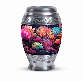 Large Monar Urn: An Aluminium, Mountain Mini Memorial For Human Ashes with Customization
