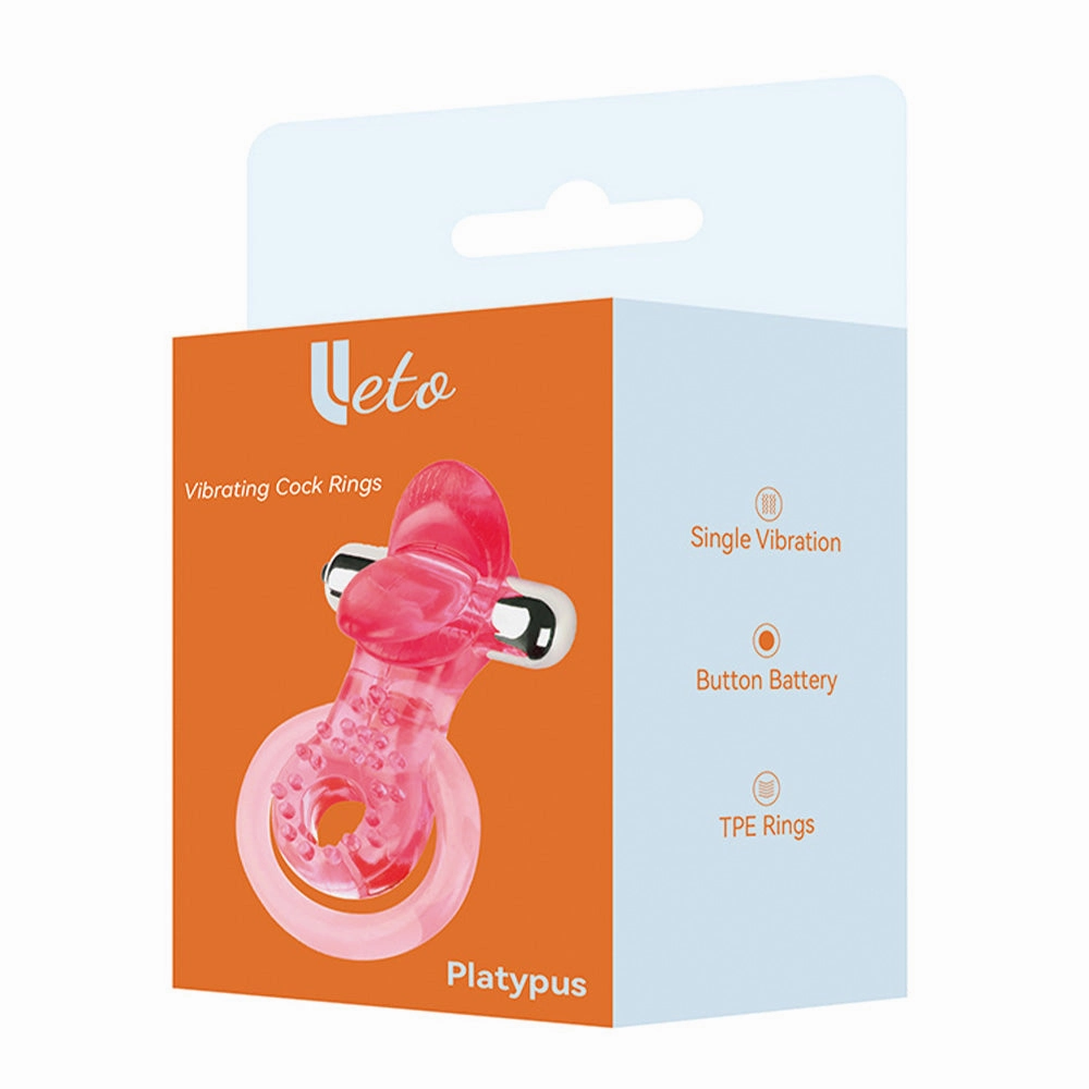 Leto Platypus Vibrating Clitoral Licking Cock & Ball Ring