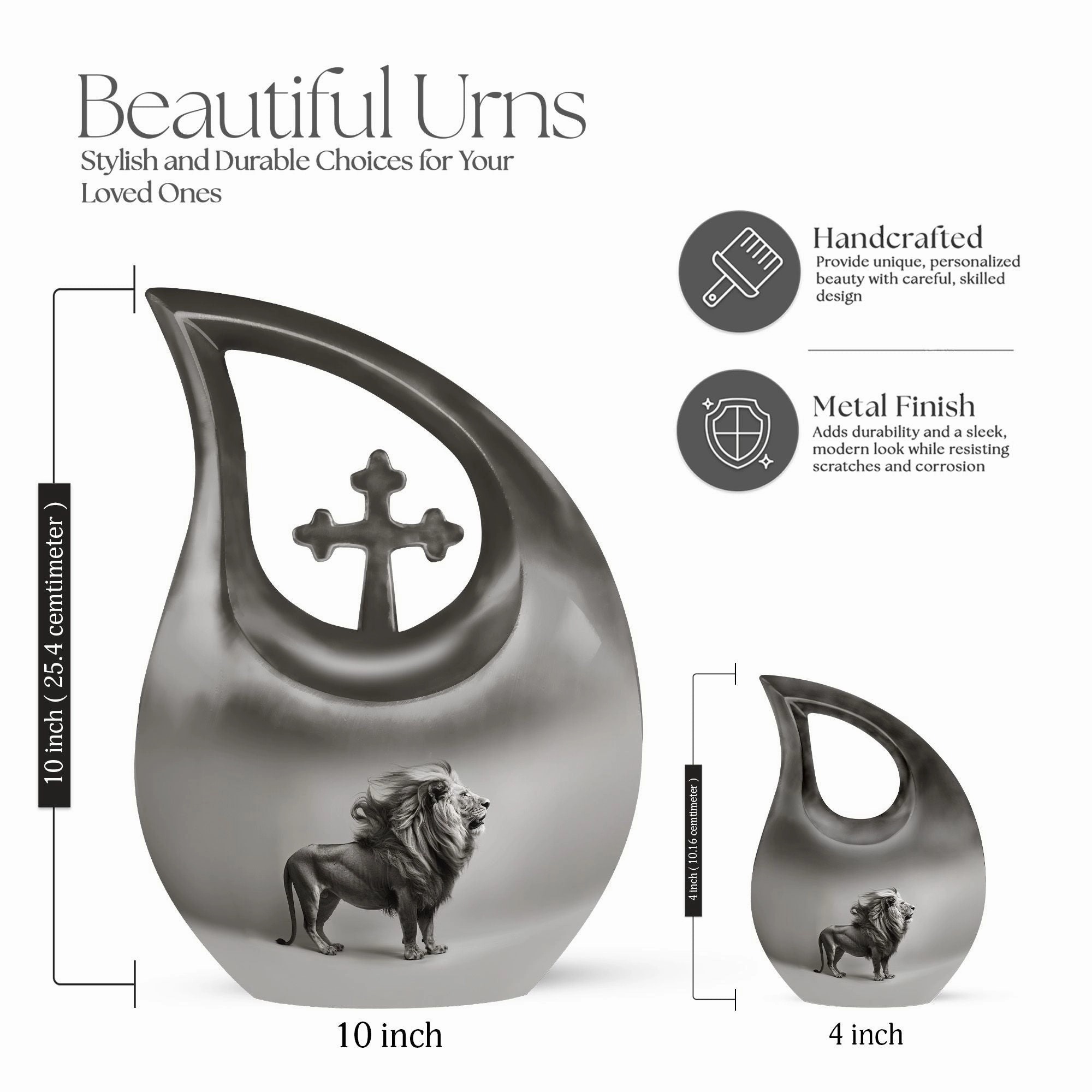 Lion Urn  -  Memorial Urn for Adult Human Ashes