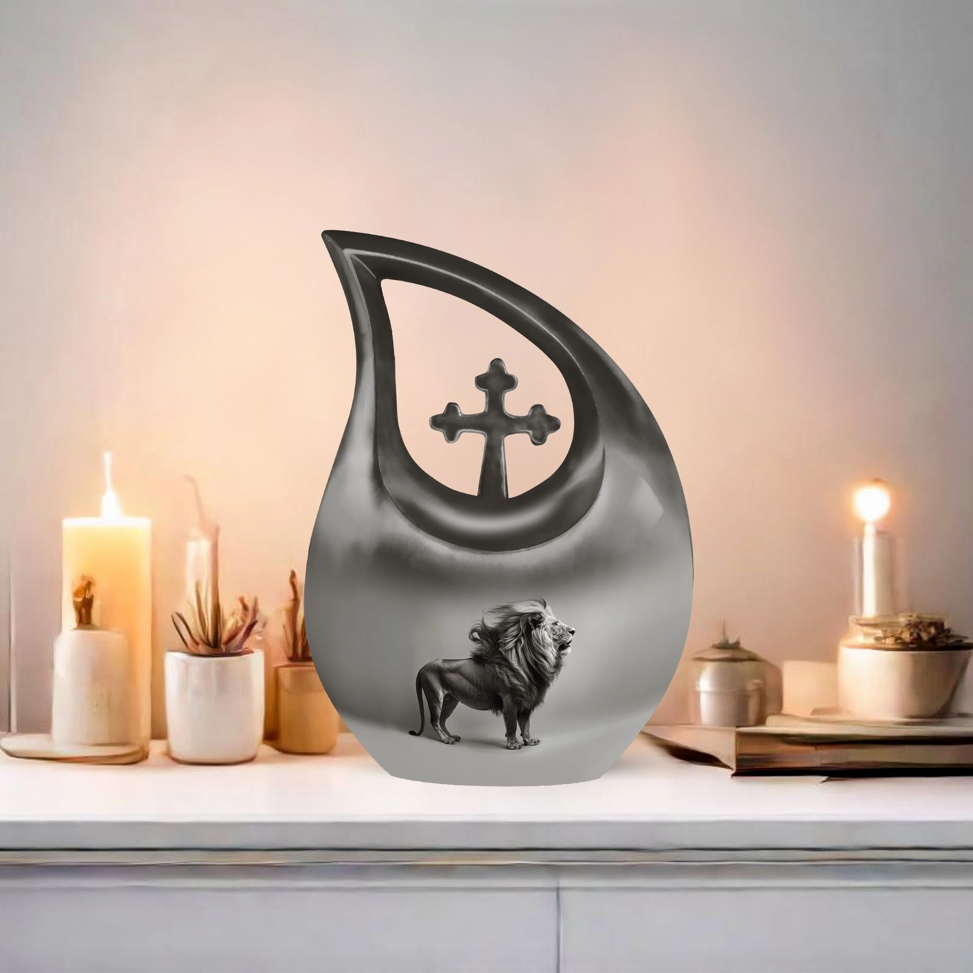 Lion Urn  -  Memorial Urn for Adult Human Ashes