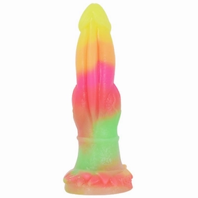 Lizard Vibe Rainbow Dildo GID (colors may vary)