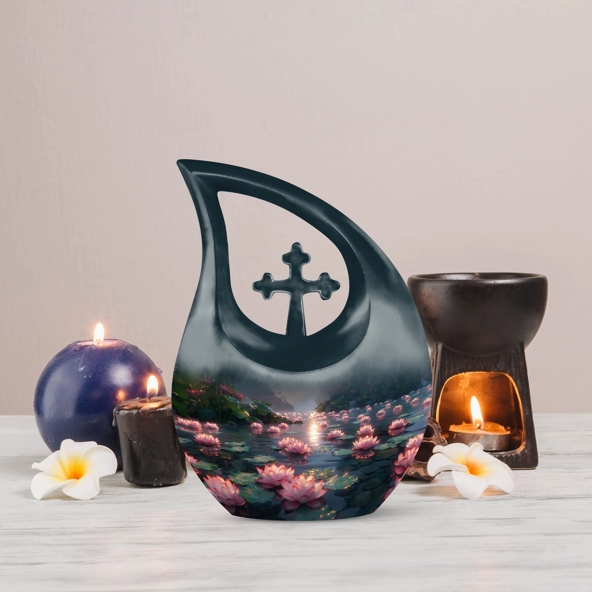 Lotus Urn: Adult Cremation Urn For Human Ashes Remans