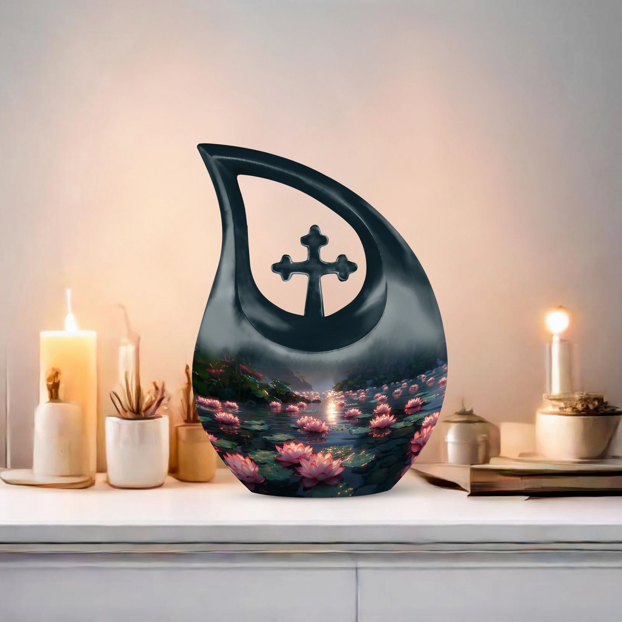 Lotus Urn: Adult Cremation Urn For Human Ashes Remans