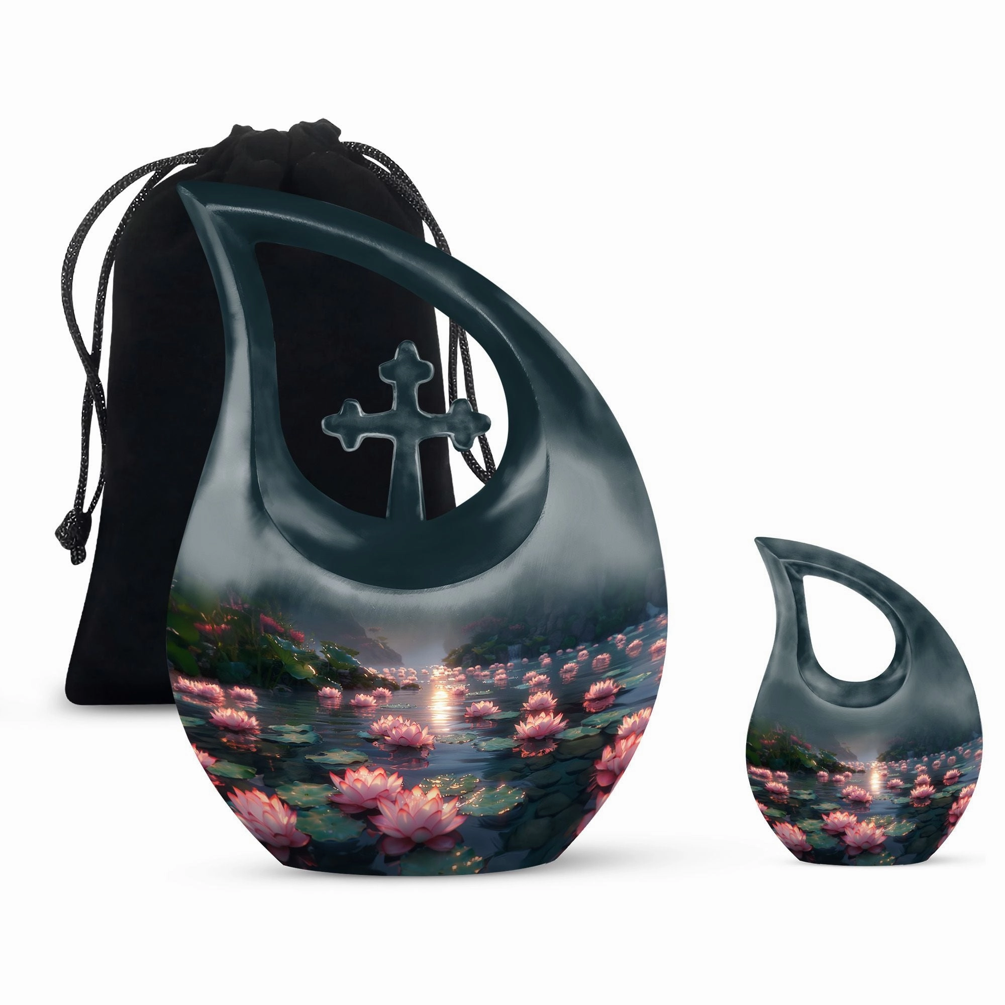Lotus Urn: Adult Cremation Urn For Human Ashes Remans