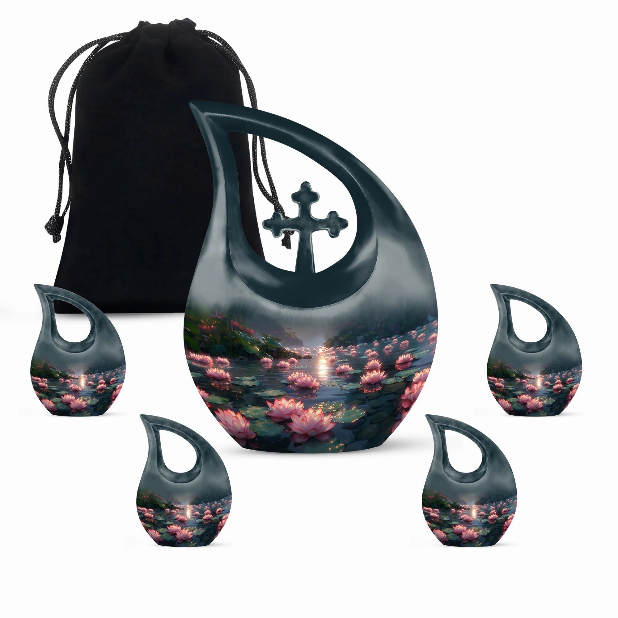 Lotus Urn: Adult Cremation Urn For Human Ashes Remans