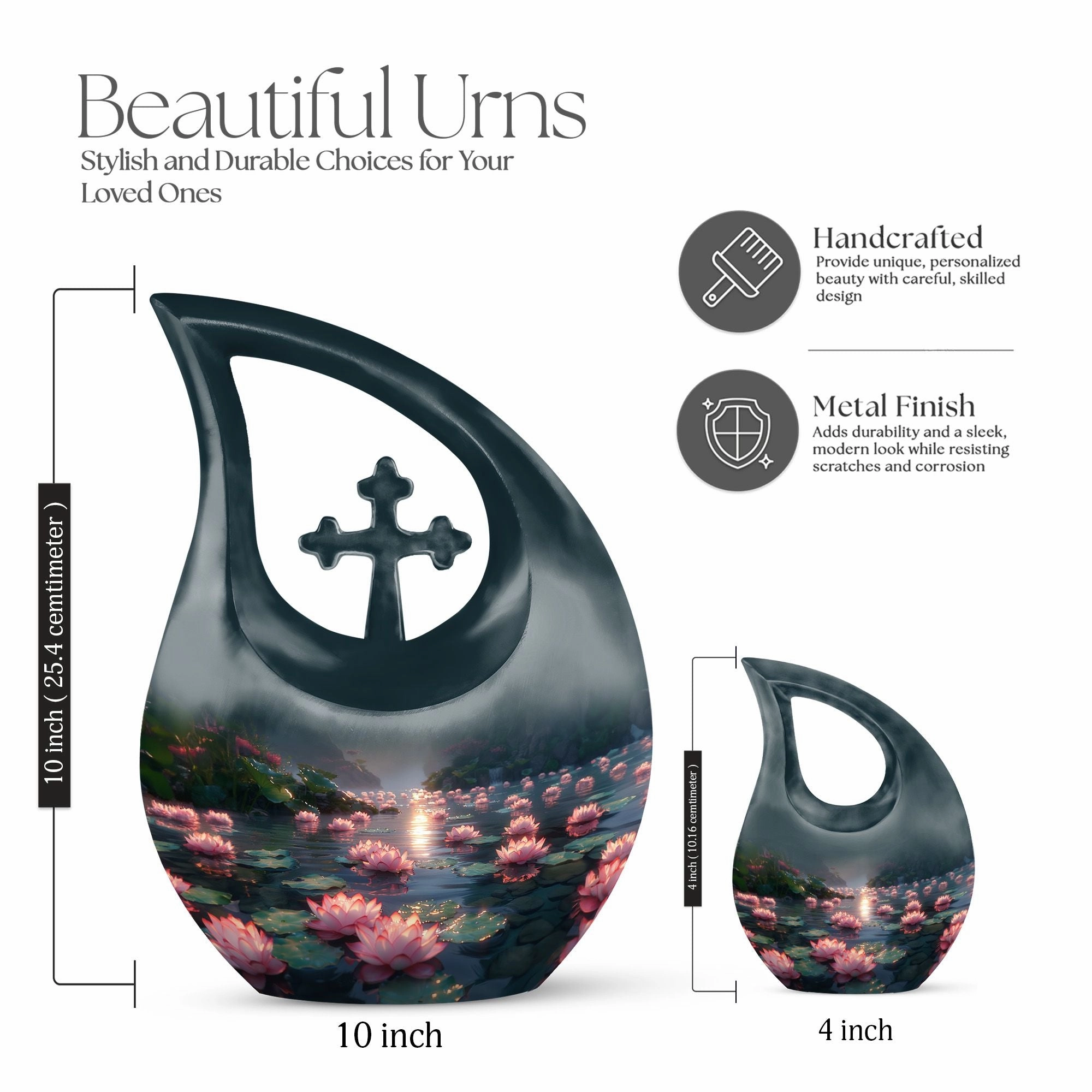 Lotus Urn: Adult Cremation Urn For Human Ashes Remans