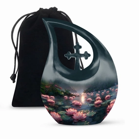 Lotus Urn: Adult Cremation Urn For Human Ashes Remans