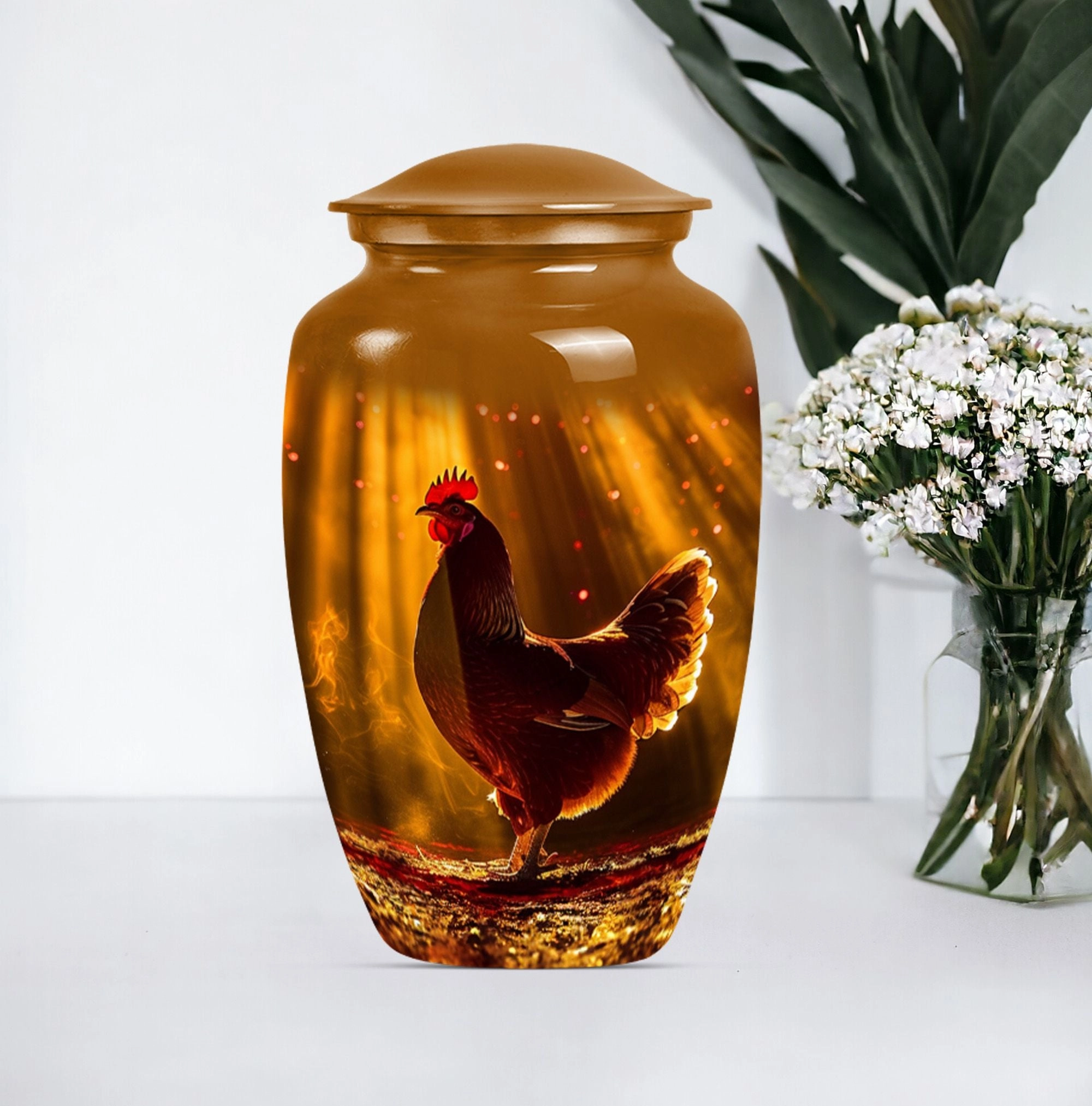 Loving Remembrance Chicken Urn For Storing Adult Human Ashes