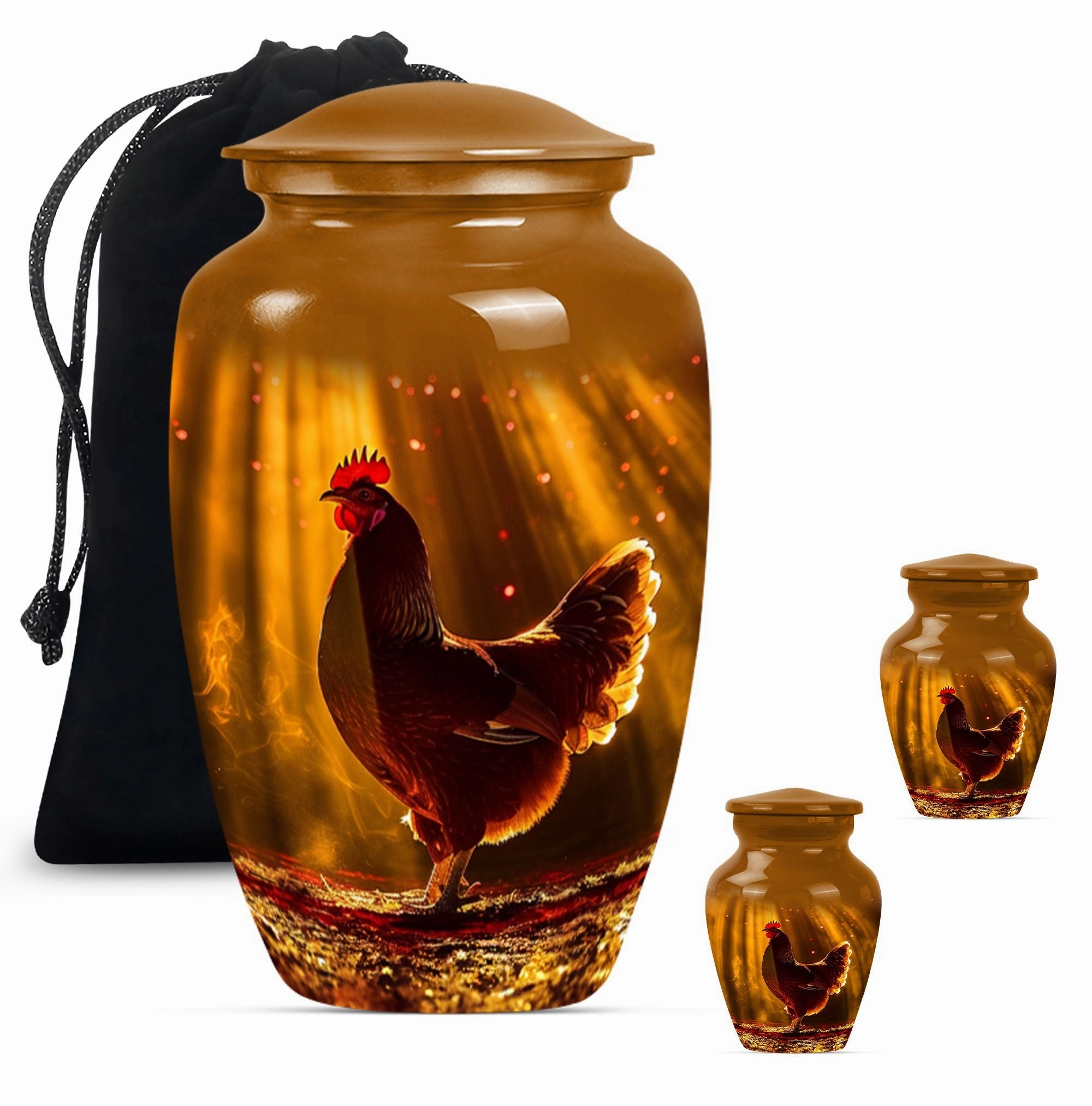 Loving Remembrance Chicken Urn For Storing Adult Human Ashes