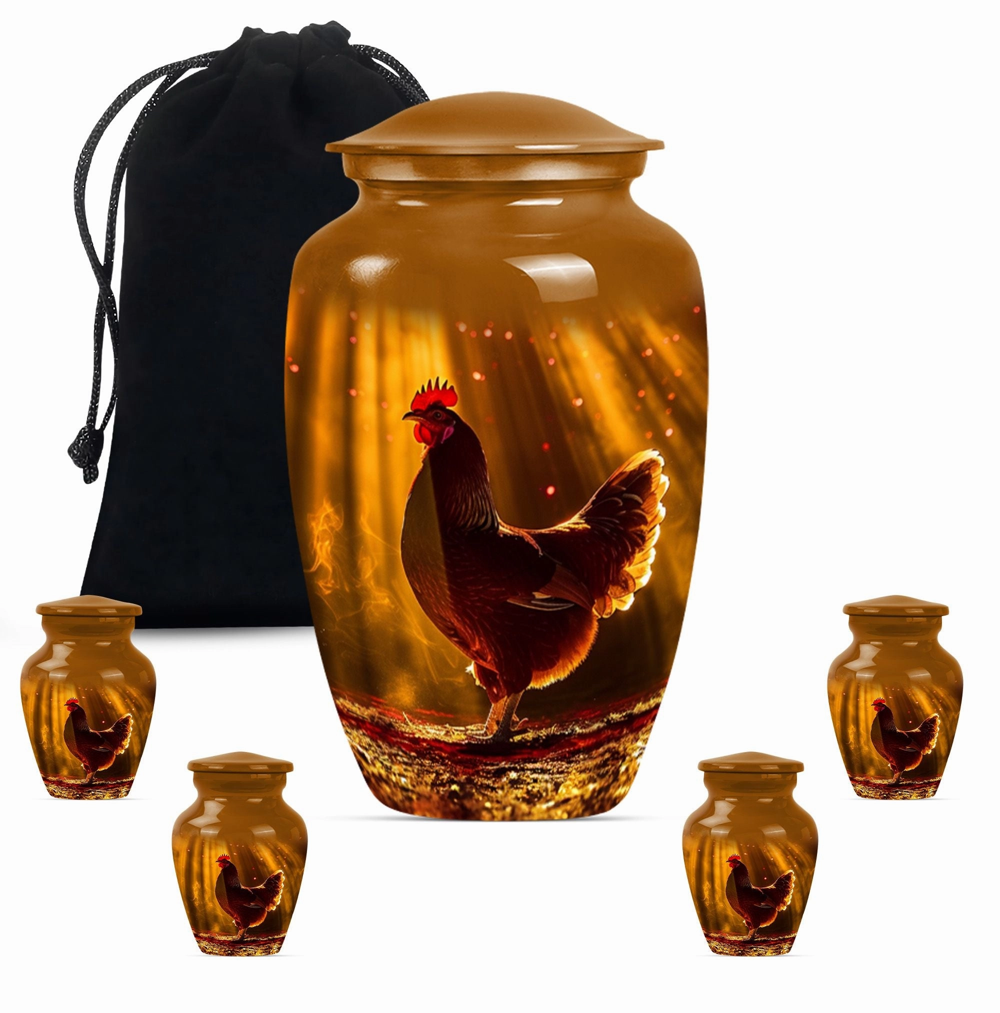 Loving Remembrance Chicken Urn For Storing Adult Human Ashes