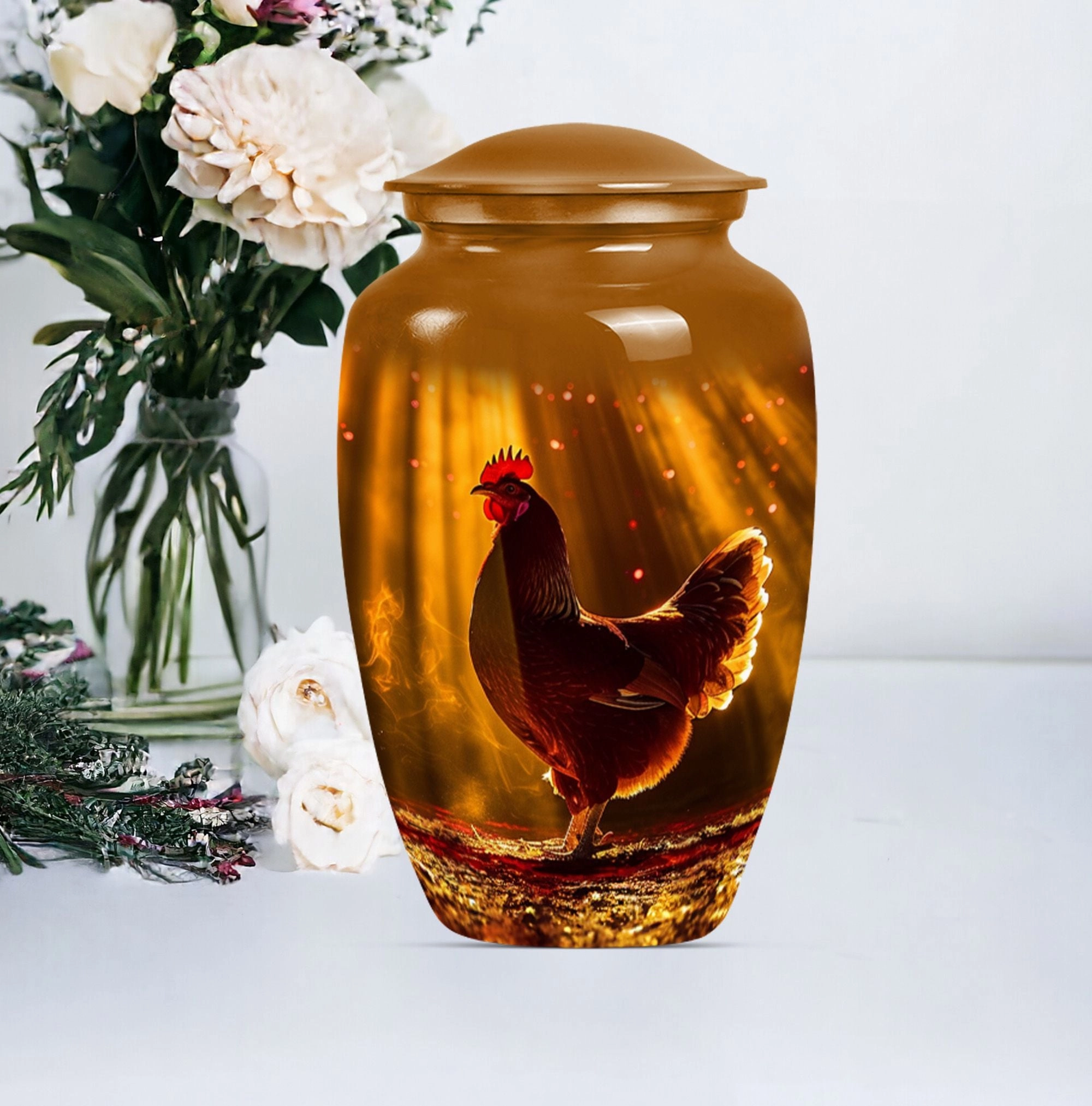 Loving Remembrance Chicken Urn For Storing Adult Human Ashes