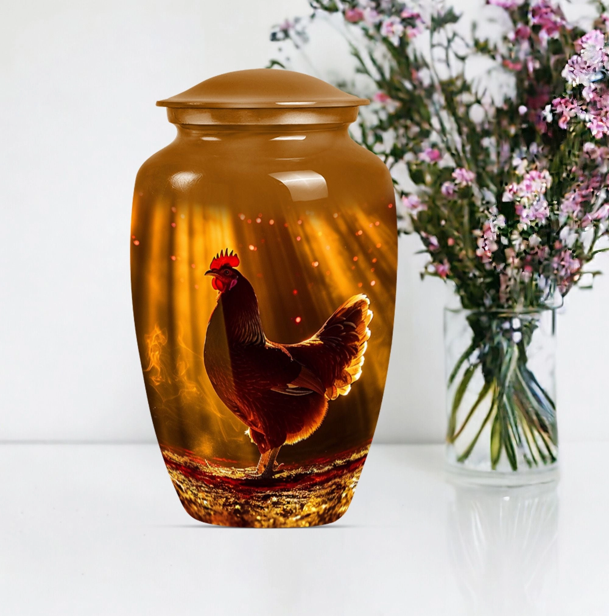 Loving Remembrance Chicken Urn For Storing Adult Human Ashes