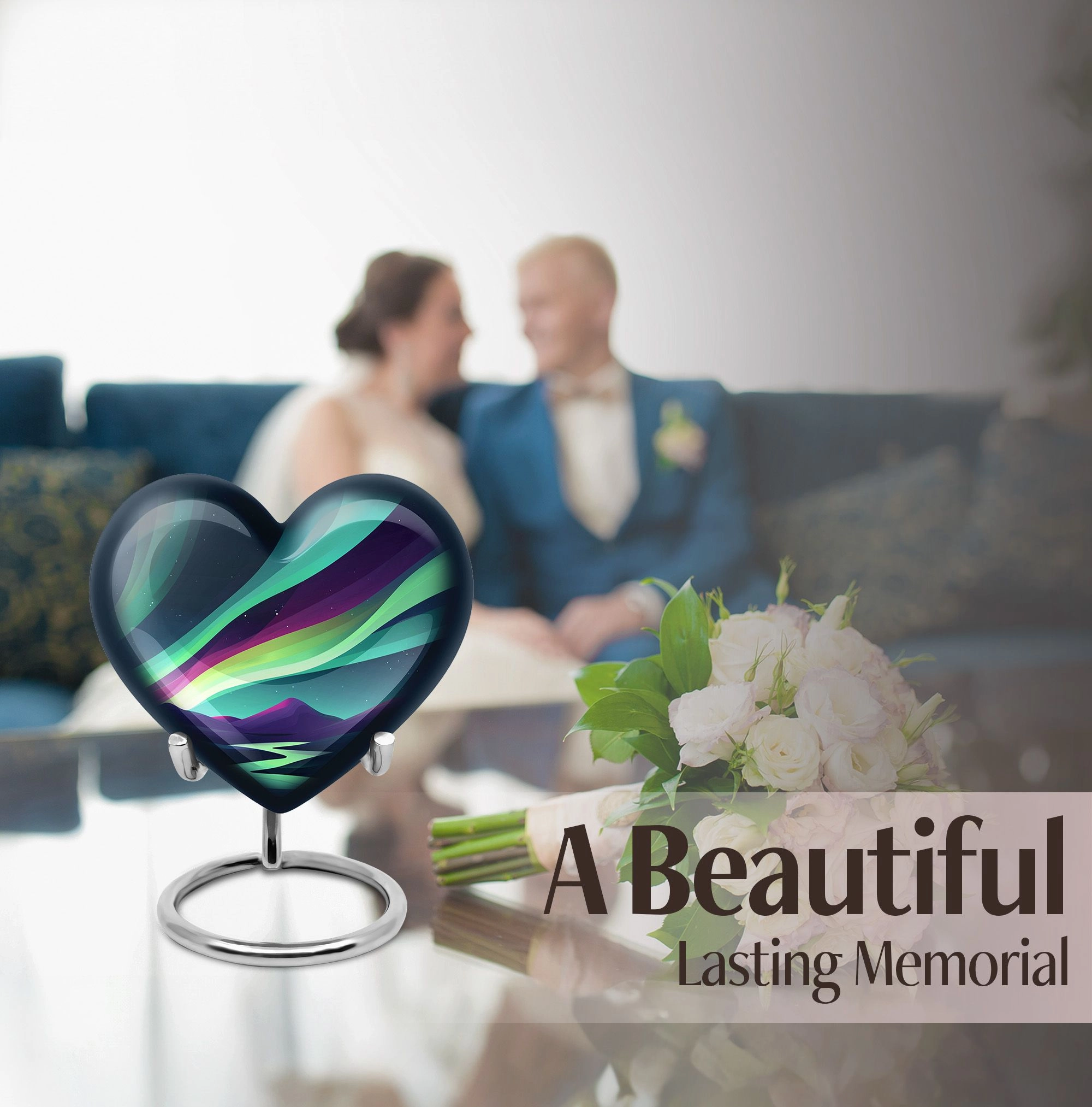 Luminous Northern Lights: Burial Cremation Urn for Farewell