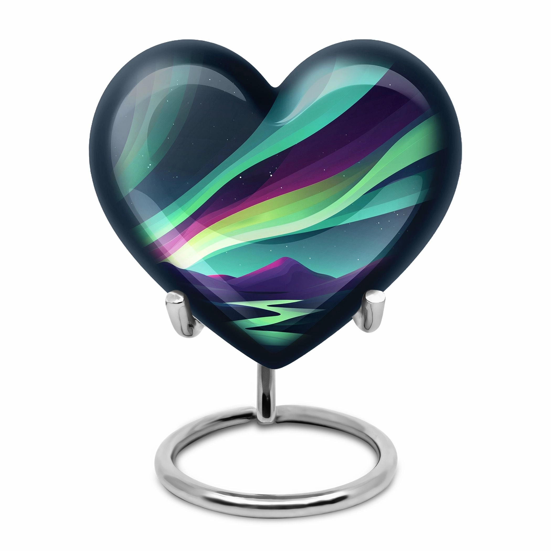 Luminous Northern Lights: Burial Cremation Urn for Farewell
