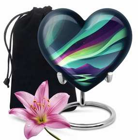 Luminous Northern Lights: Burial Cremation Urn for Farewell