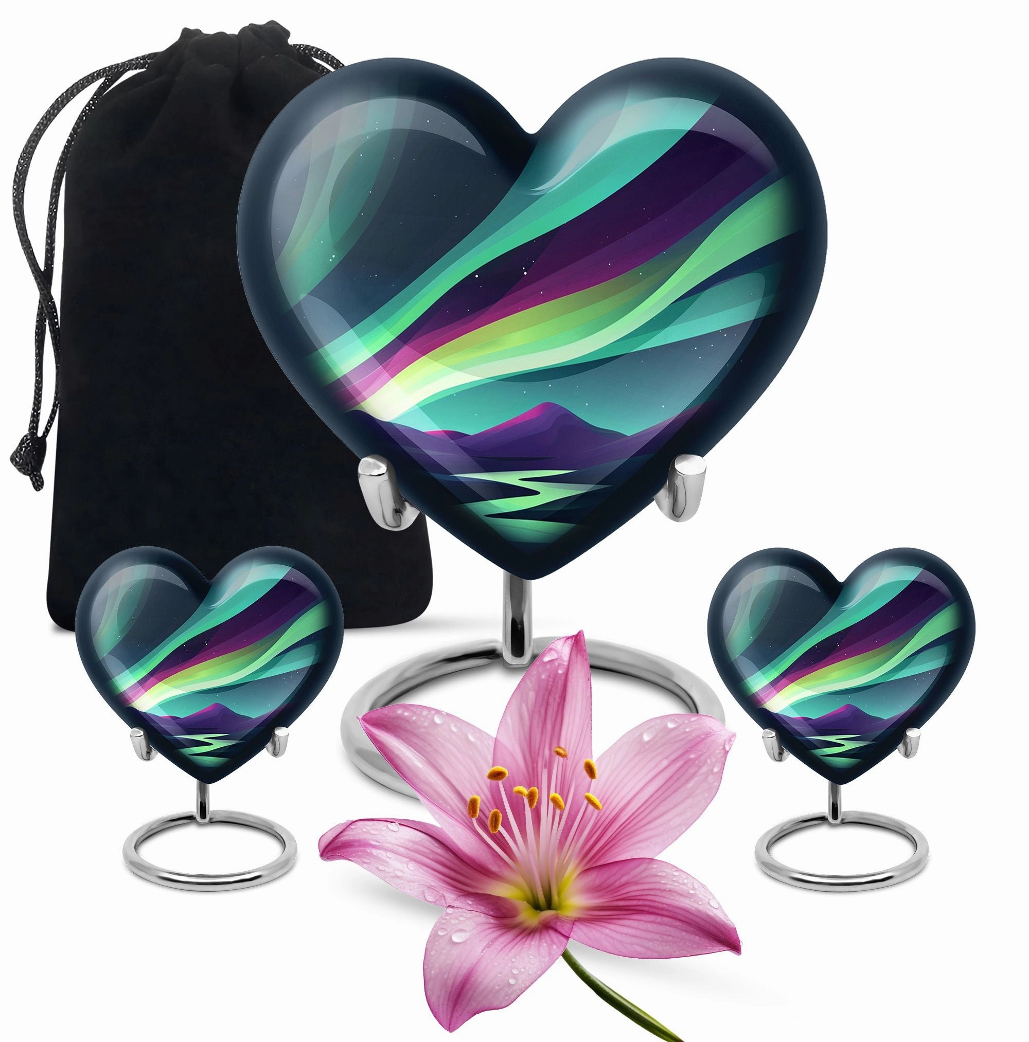 Luminous Northern Lights: Burial Cremation Urn for Farewell