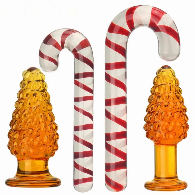 Lurevibe - Christmas Crystal Anal Plug Vaginal Stimulation Masturbation Dildo