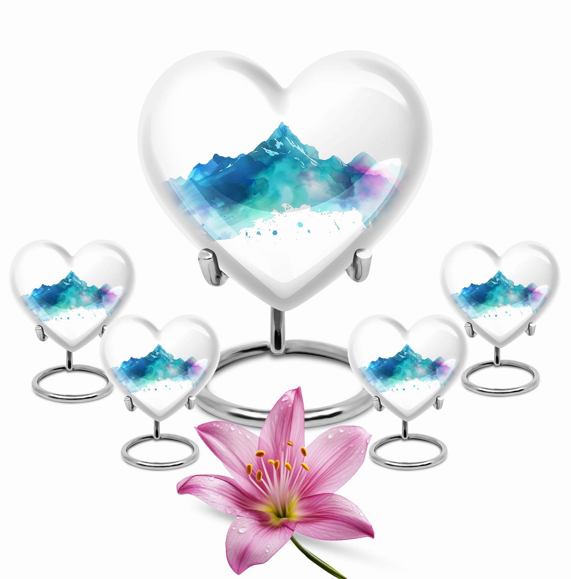 Majestic Mountain Landscape Cremation Urn for Remembrance