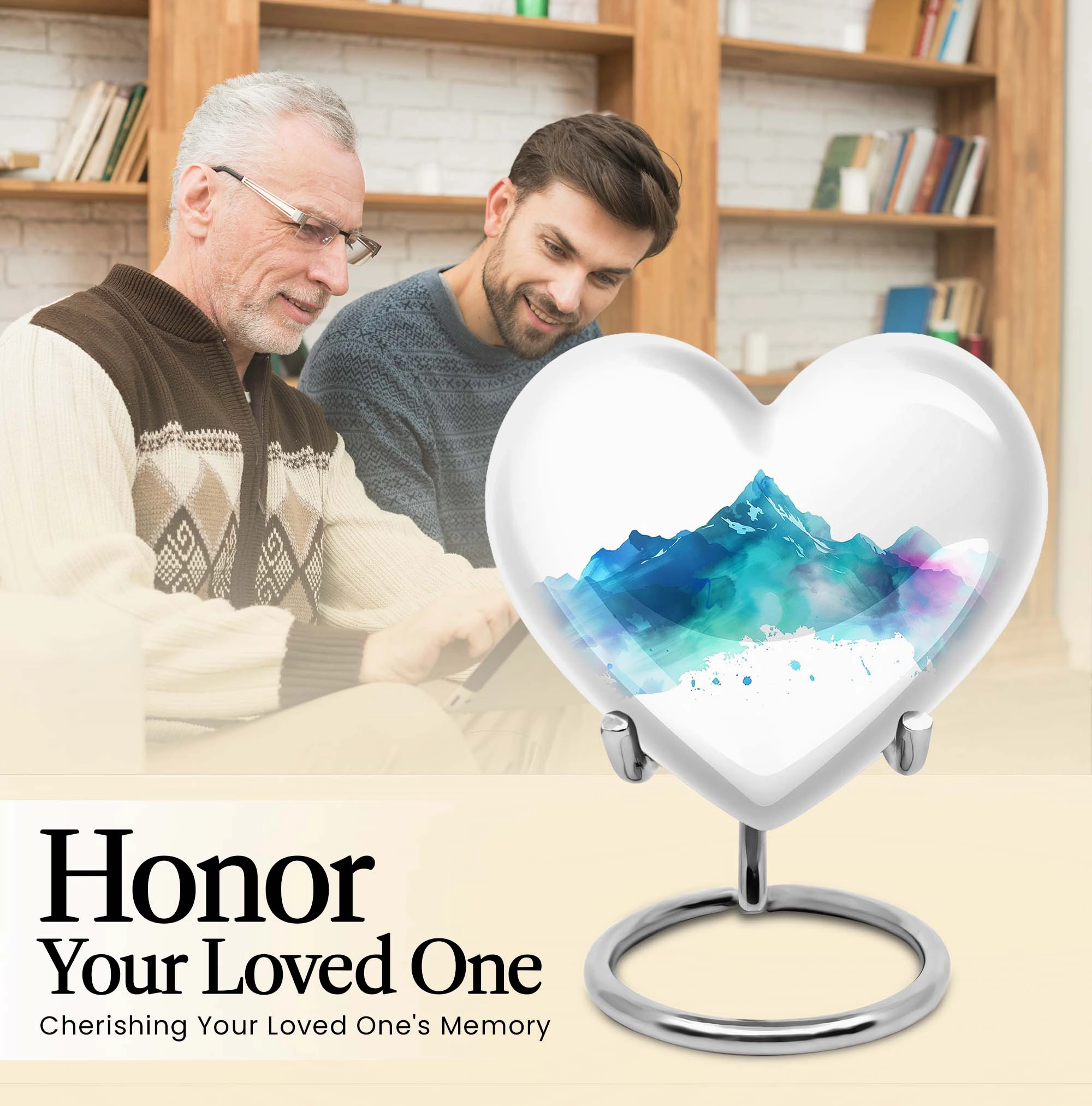Majestic Mountain Landscape Cremation Urn for Remembrance
