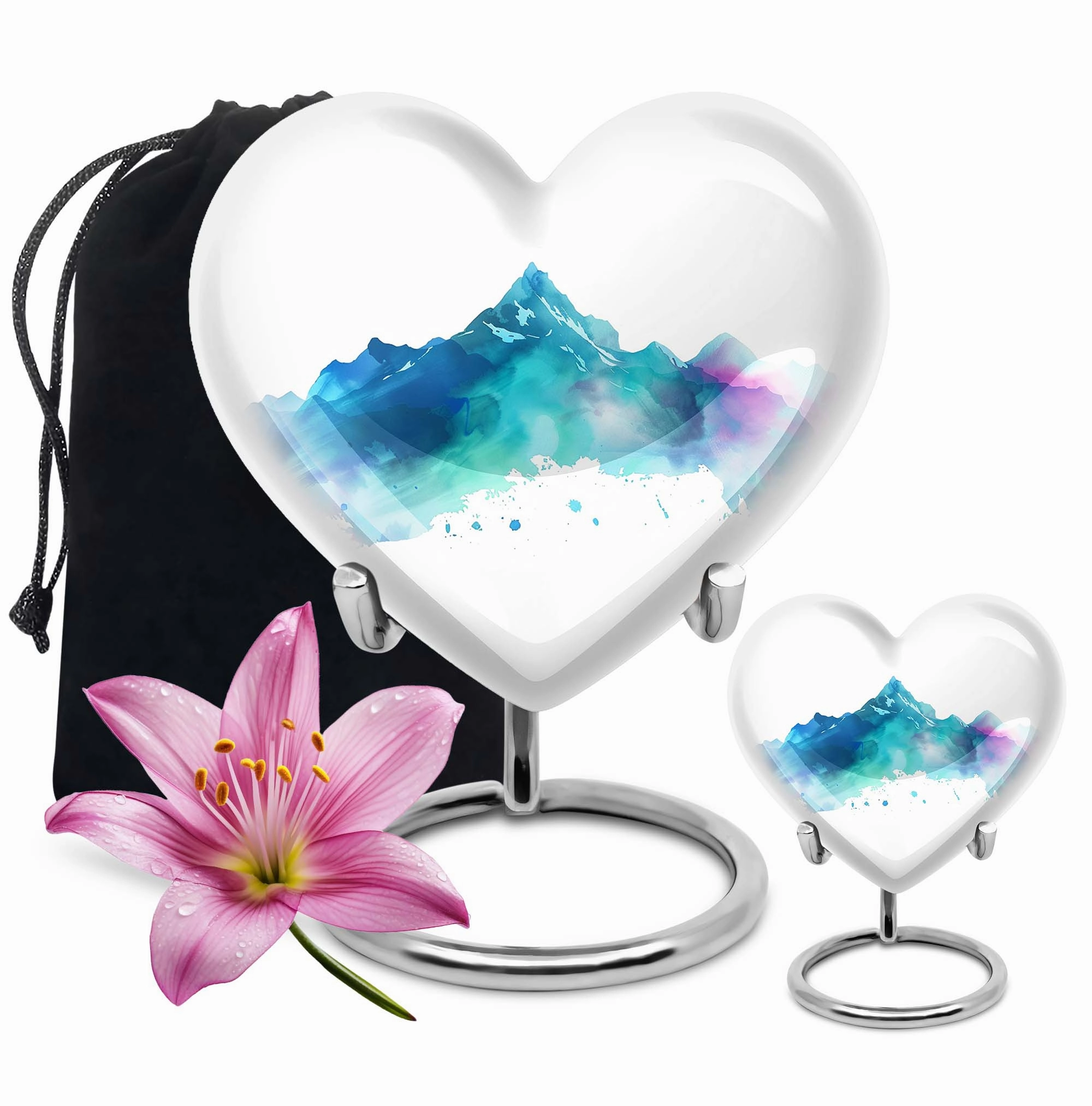 Majestic Mountain Landscape Cremation Urn for Remembrance