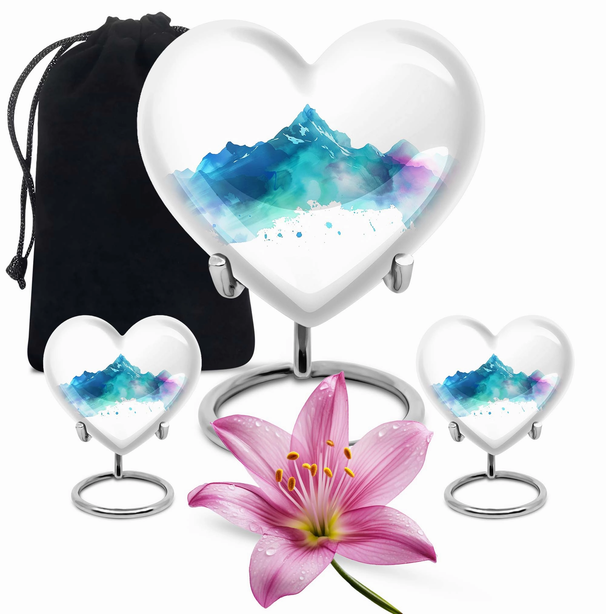 Majestic Mountain Landscape Cremation Urn for Remembrance