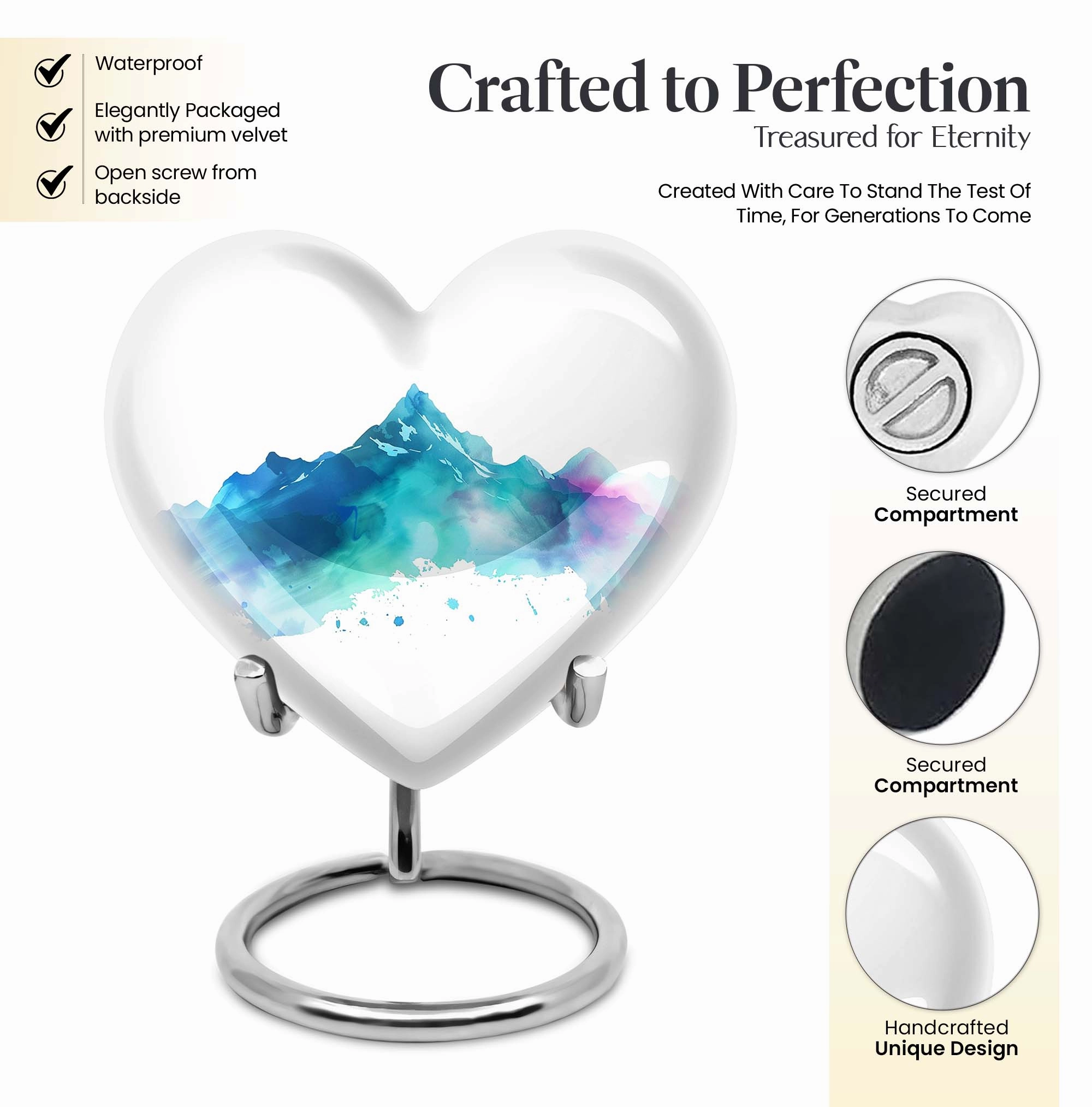 Majestic Mountain Landscape Cremation Urn for Remembrance