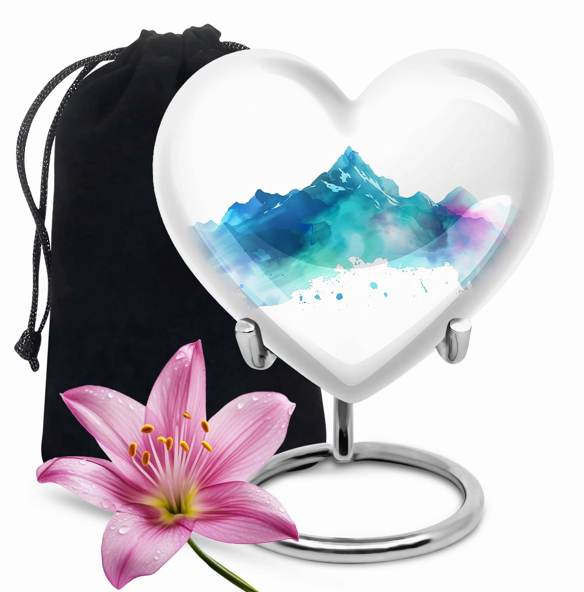 Majestic Mountain Landscape Cremation Urn for Remembrance